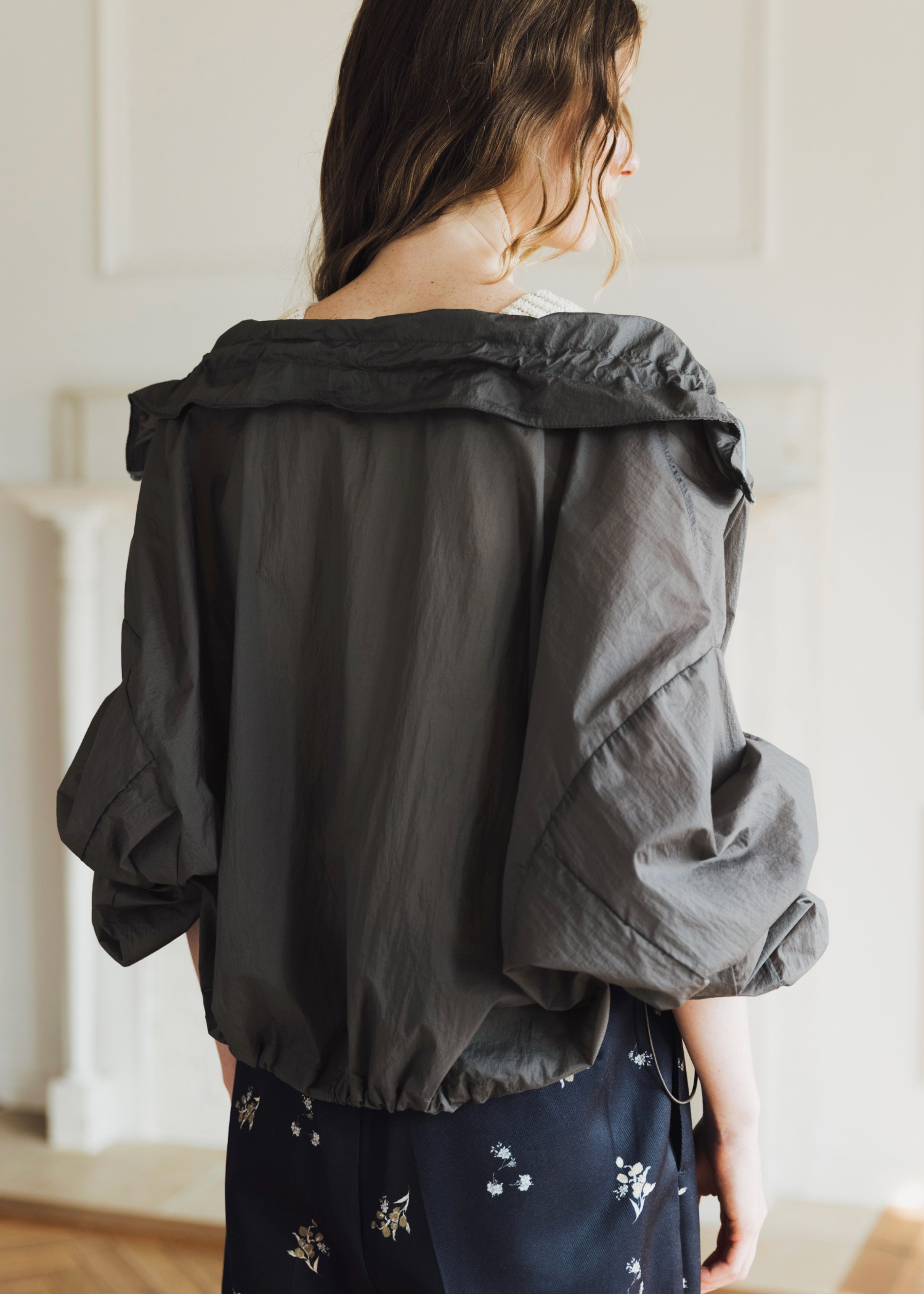 sheer nylon drawstring tops