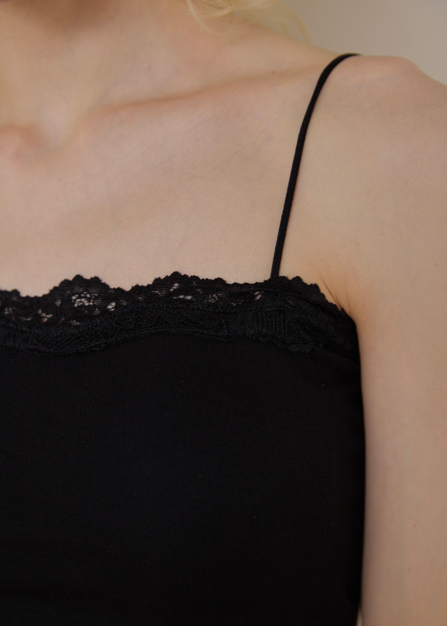 cut and sew lace cup in cami