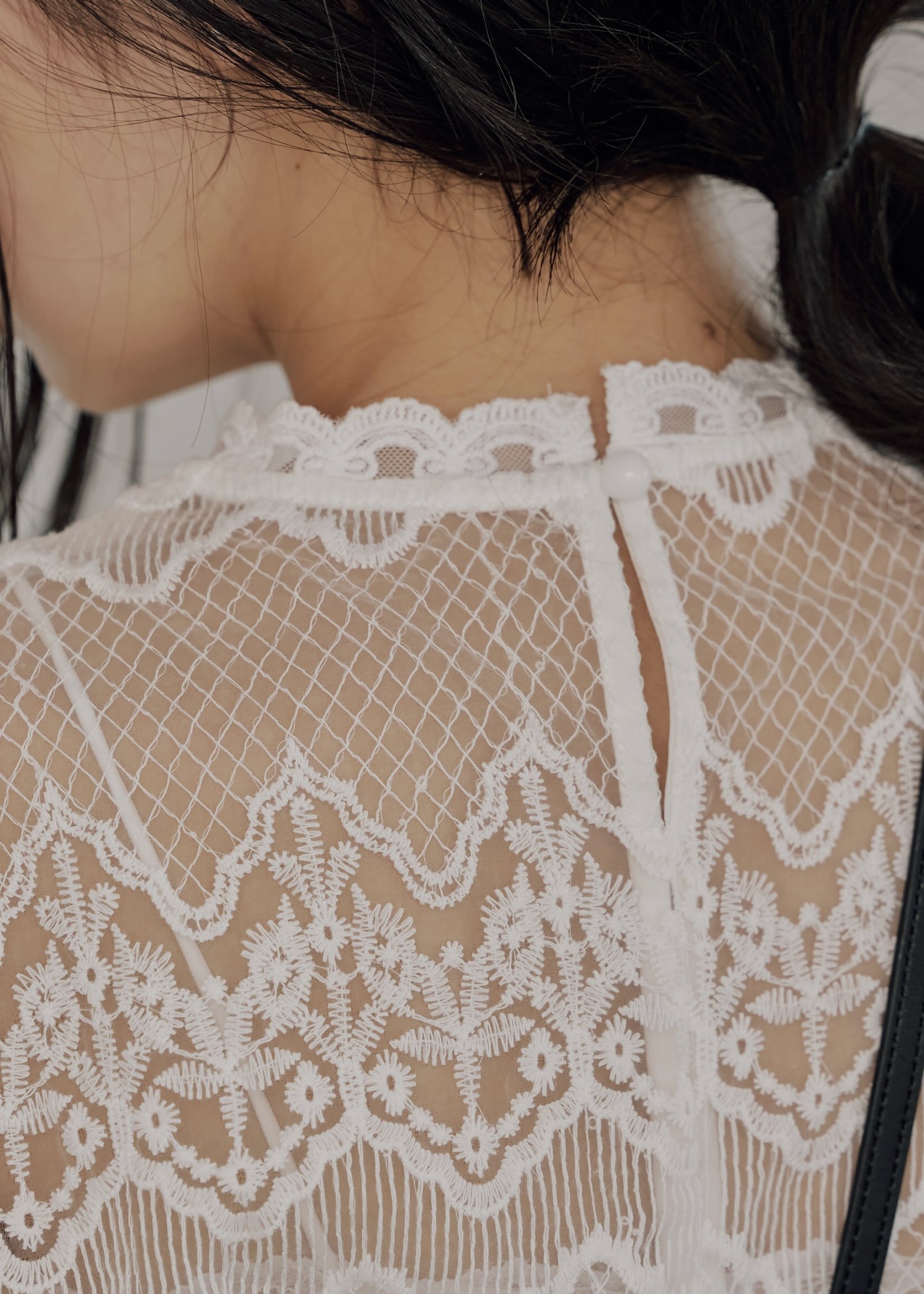 lace sheer half sleeve BL