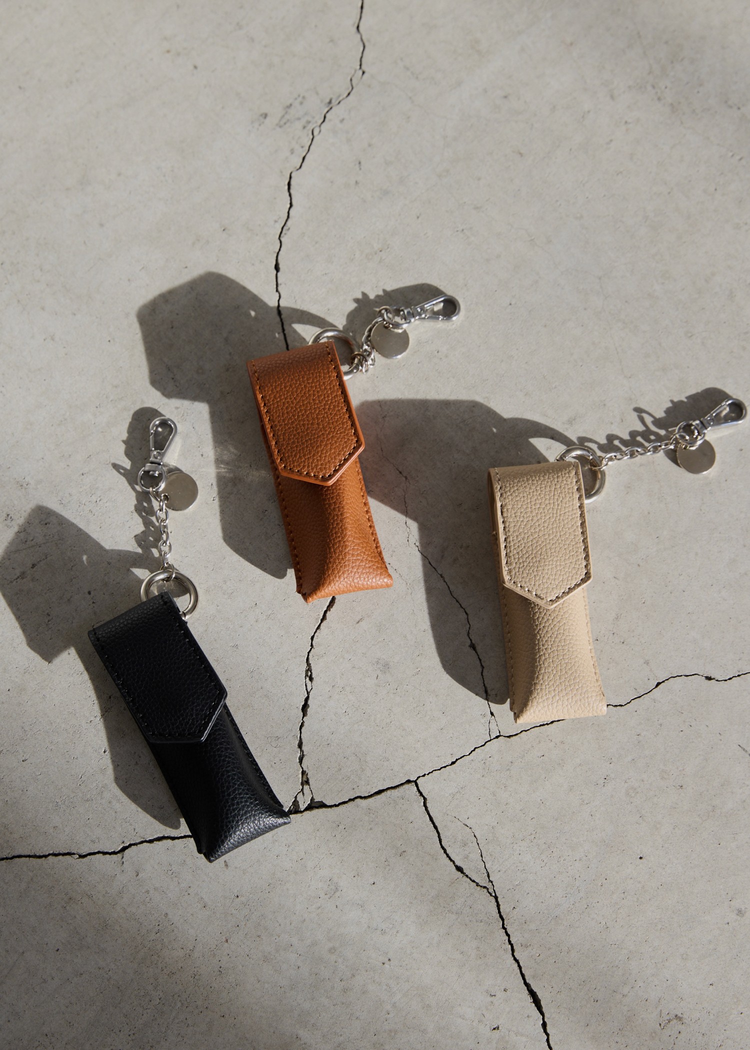 lip case synthelic leather charm
