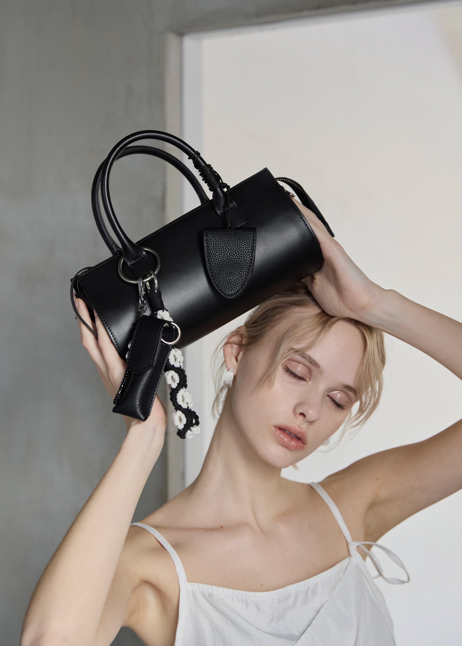 lip case synthelic leather charm