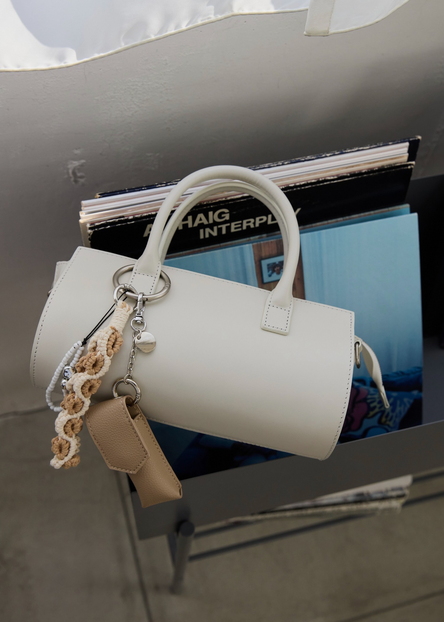 lip case synthelic leather charm