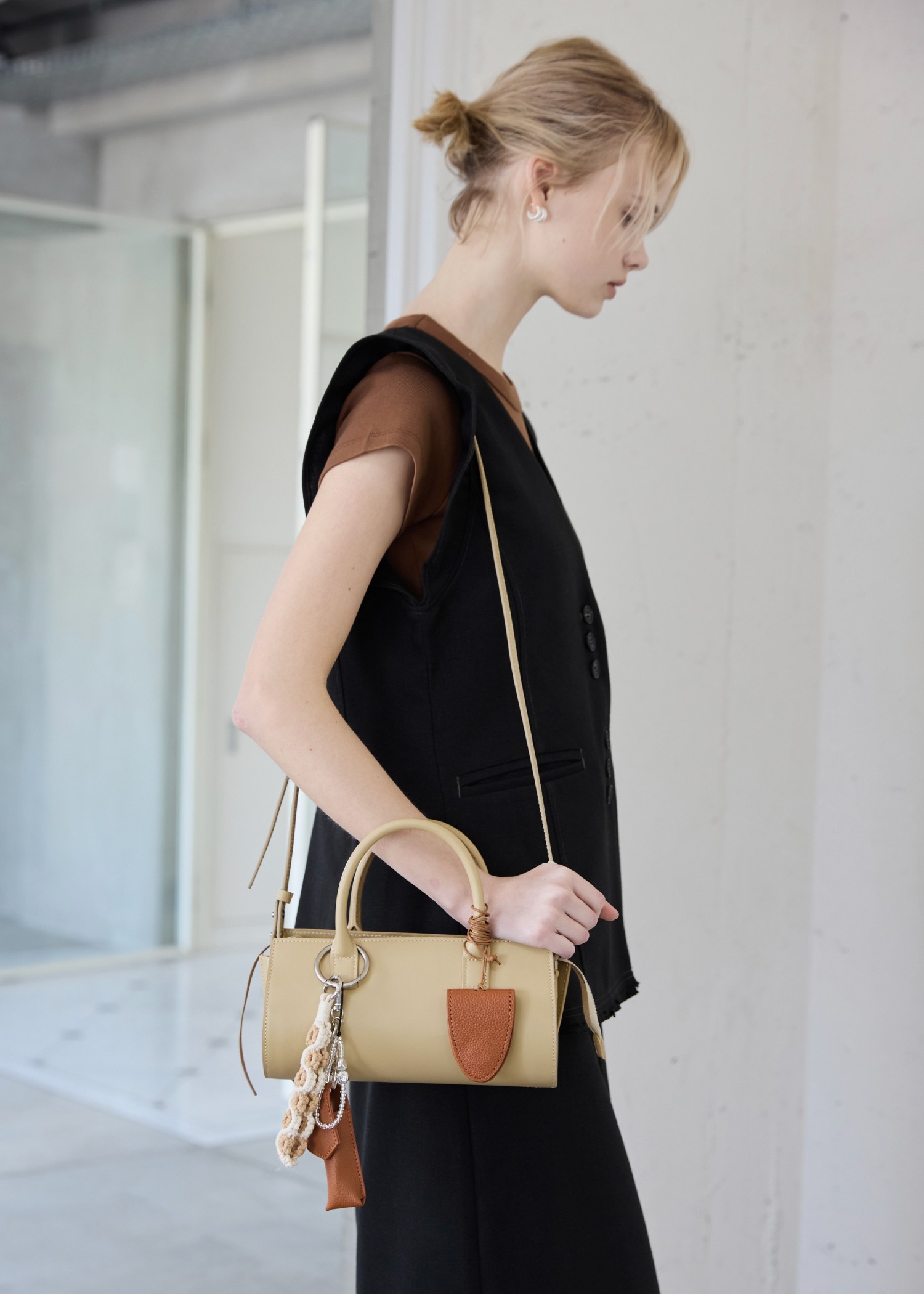 lip case synthelic leather charm