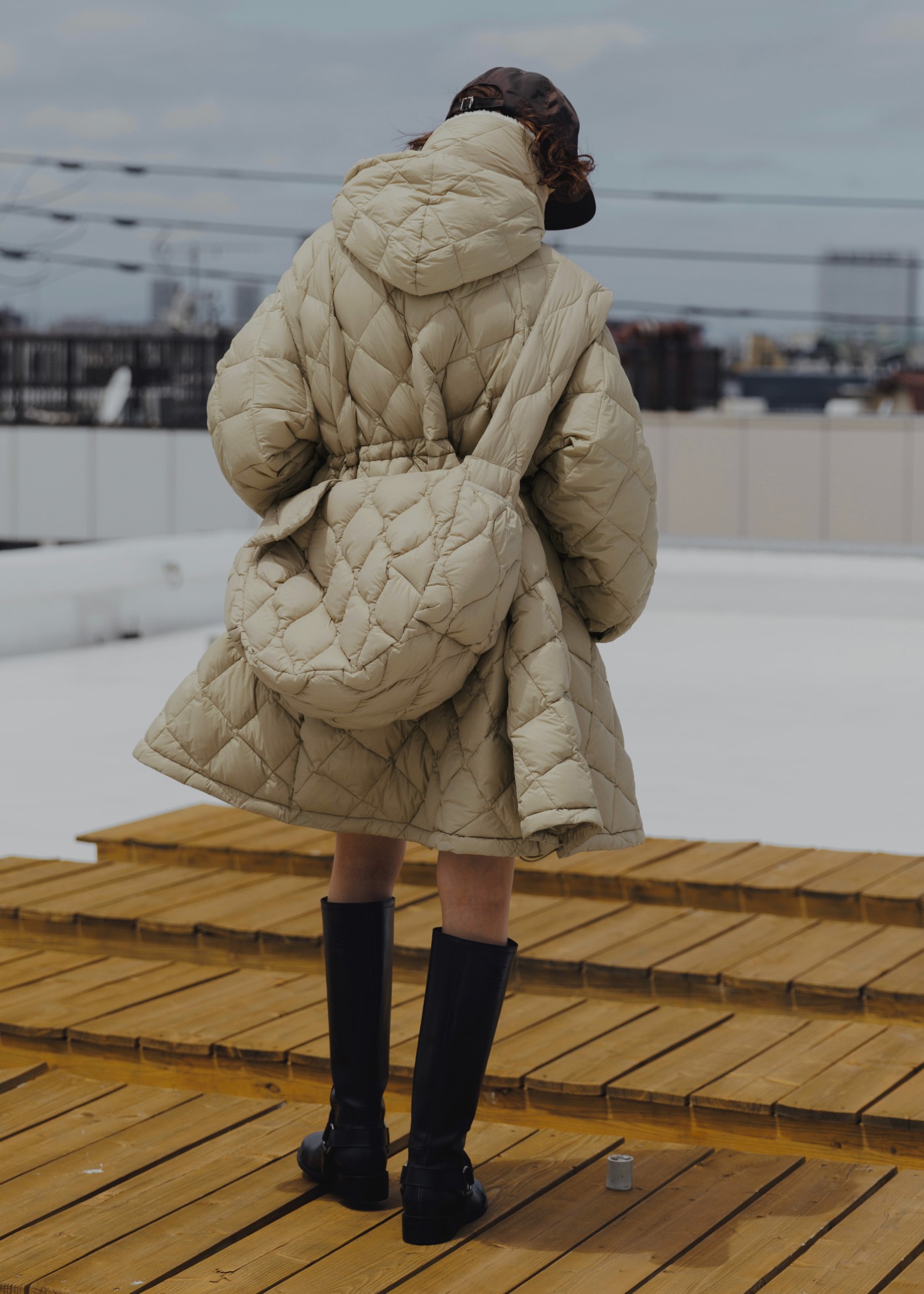 【TAION × WILLFULLY】quilting shoulder down bag