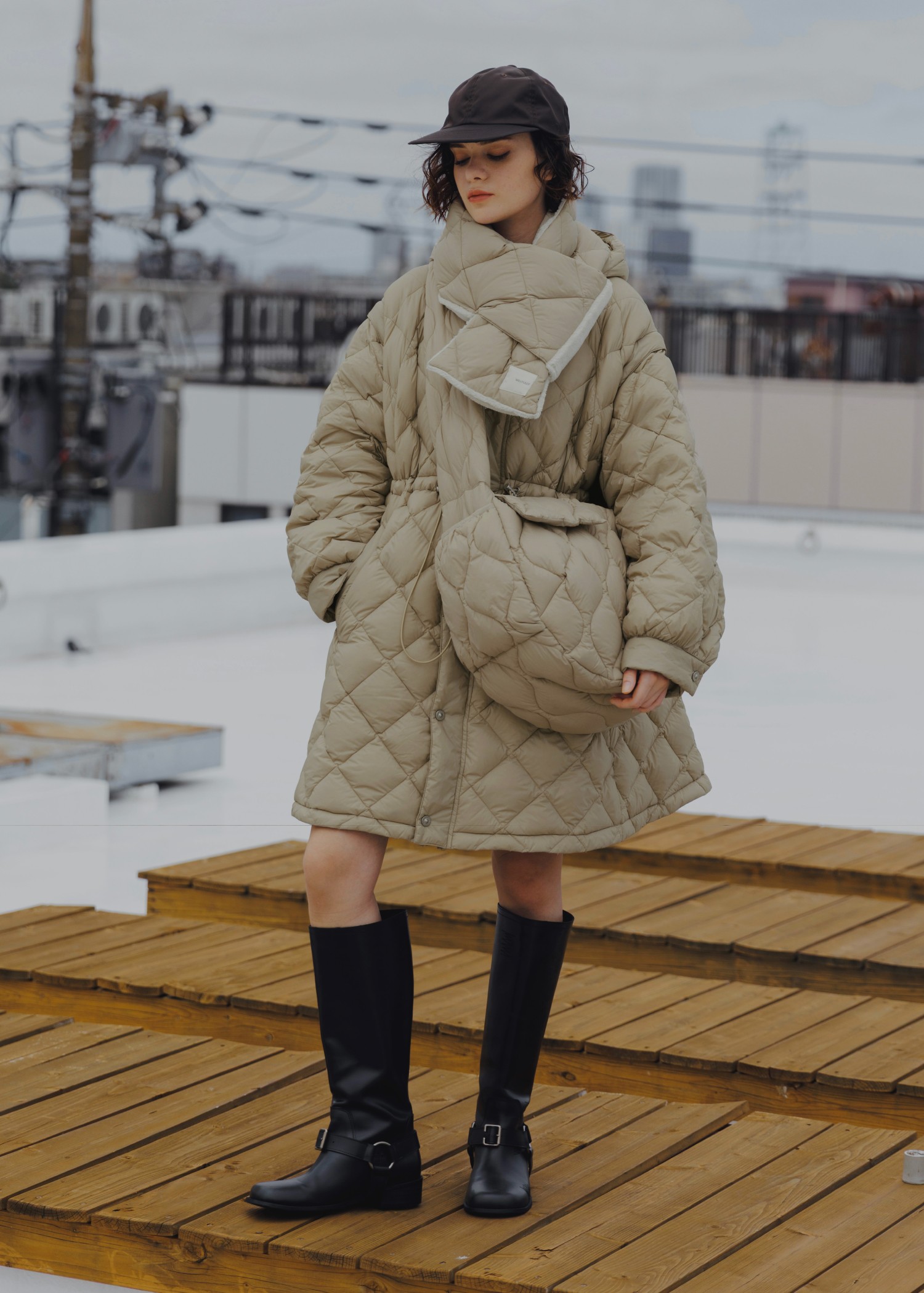 【TAION × WILLFULLY】quilting shoulder down bag