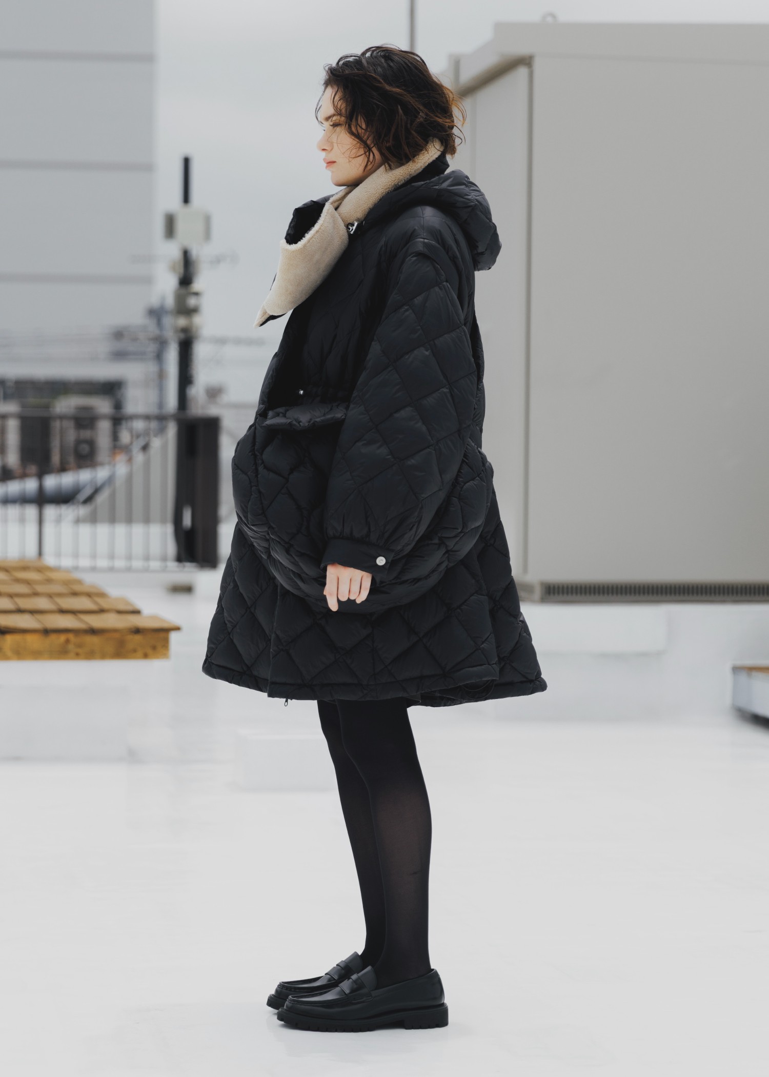 【TAION × WILLFULLY】quilting shoulder down bag