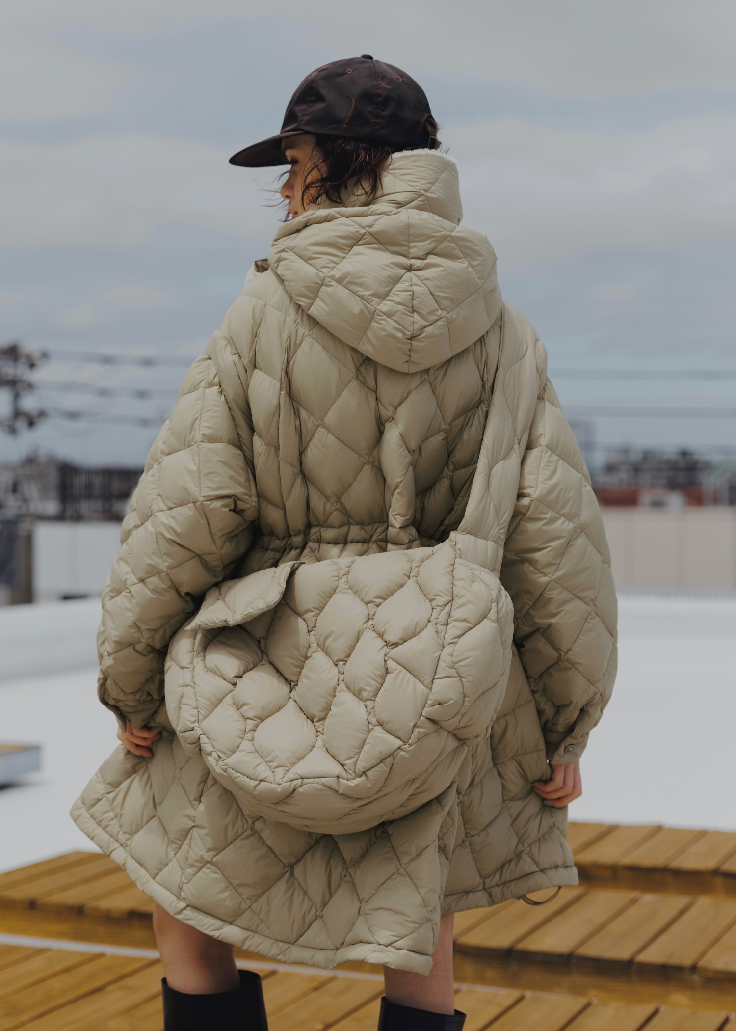 【TAION × WILLFULLY】quilting shoulder down bag