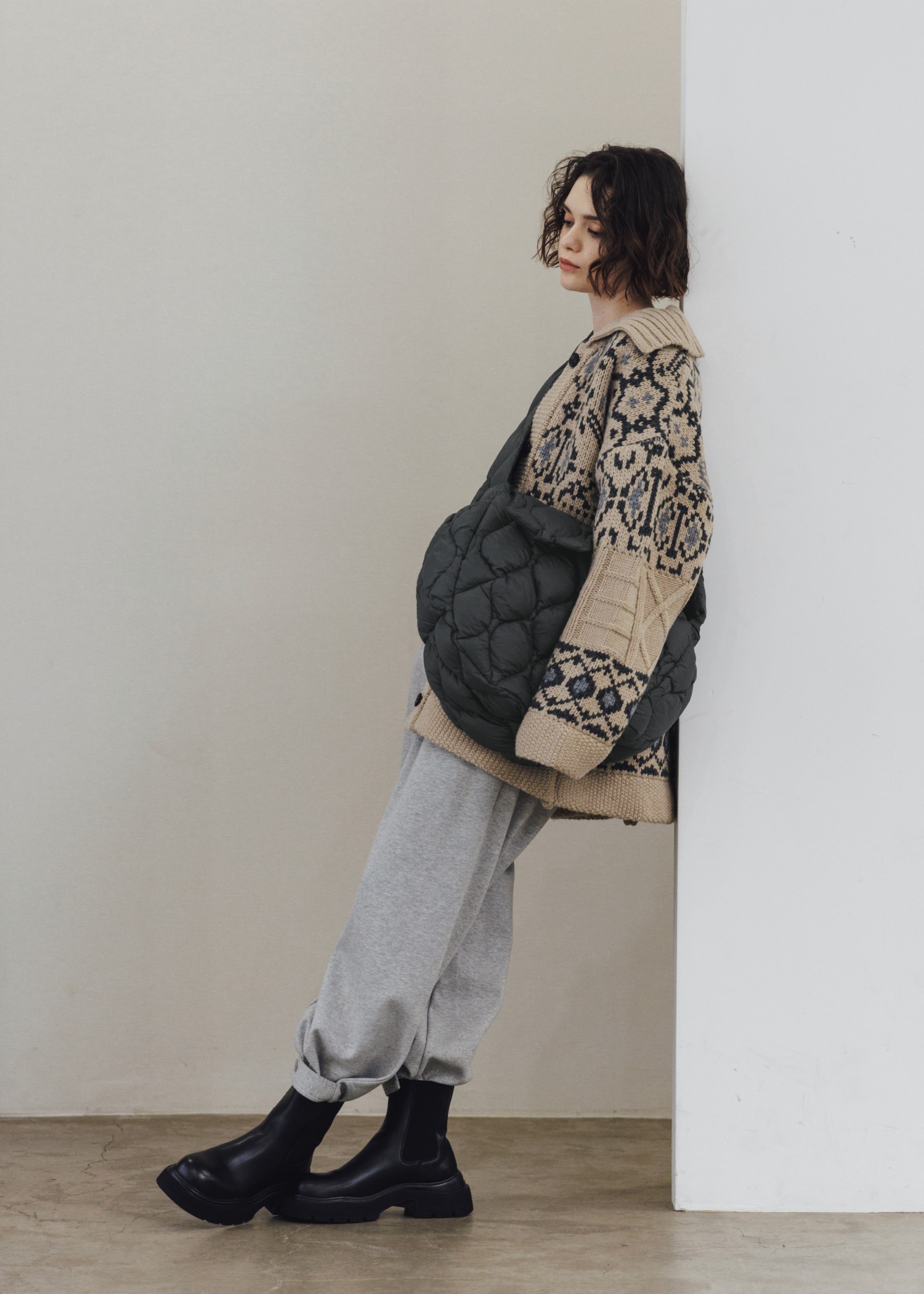 【TAION × WILLFULLY】quilting shoulder down bag