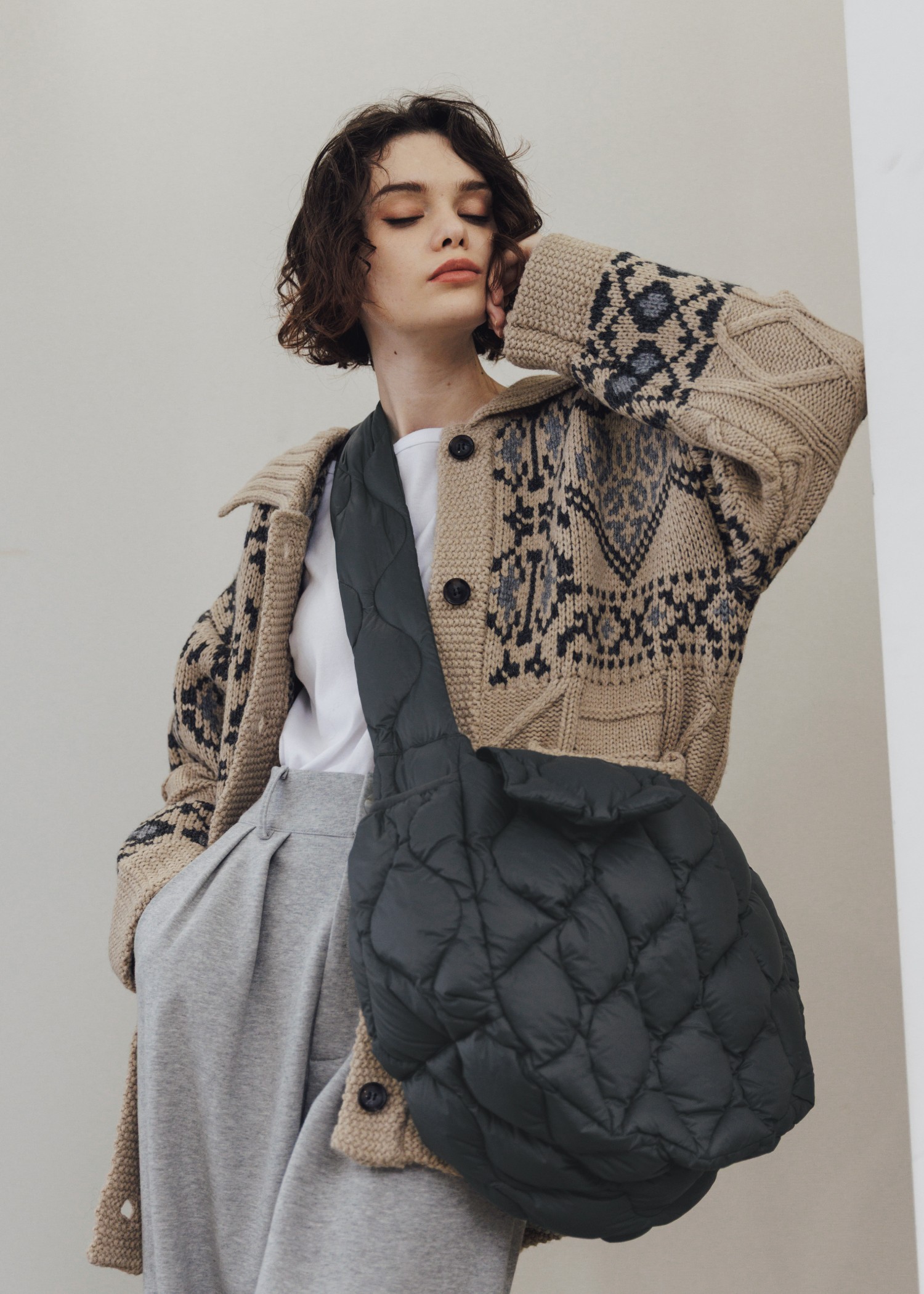 【TAION × WILLFULLY】quilting shoulder down bag