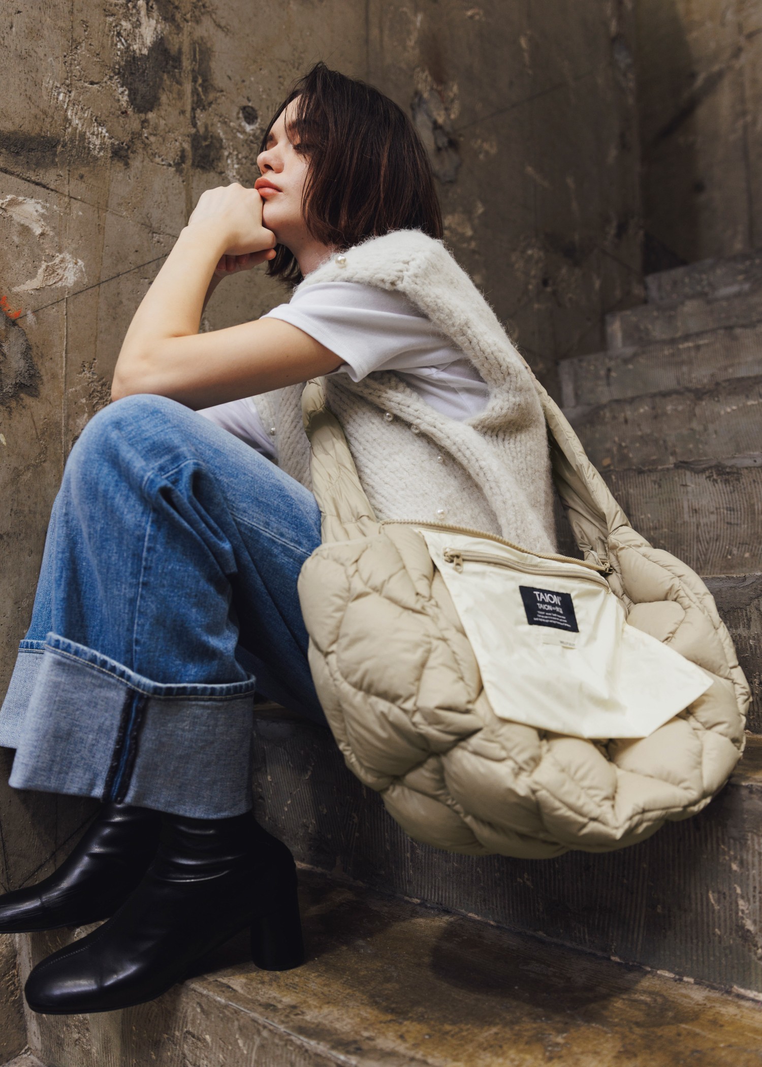 【TAION × WILLFULLY】quilting shoulder down bag