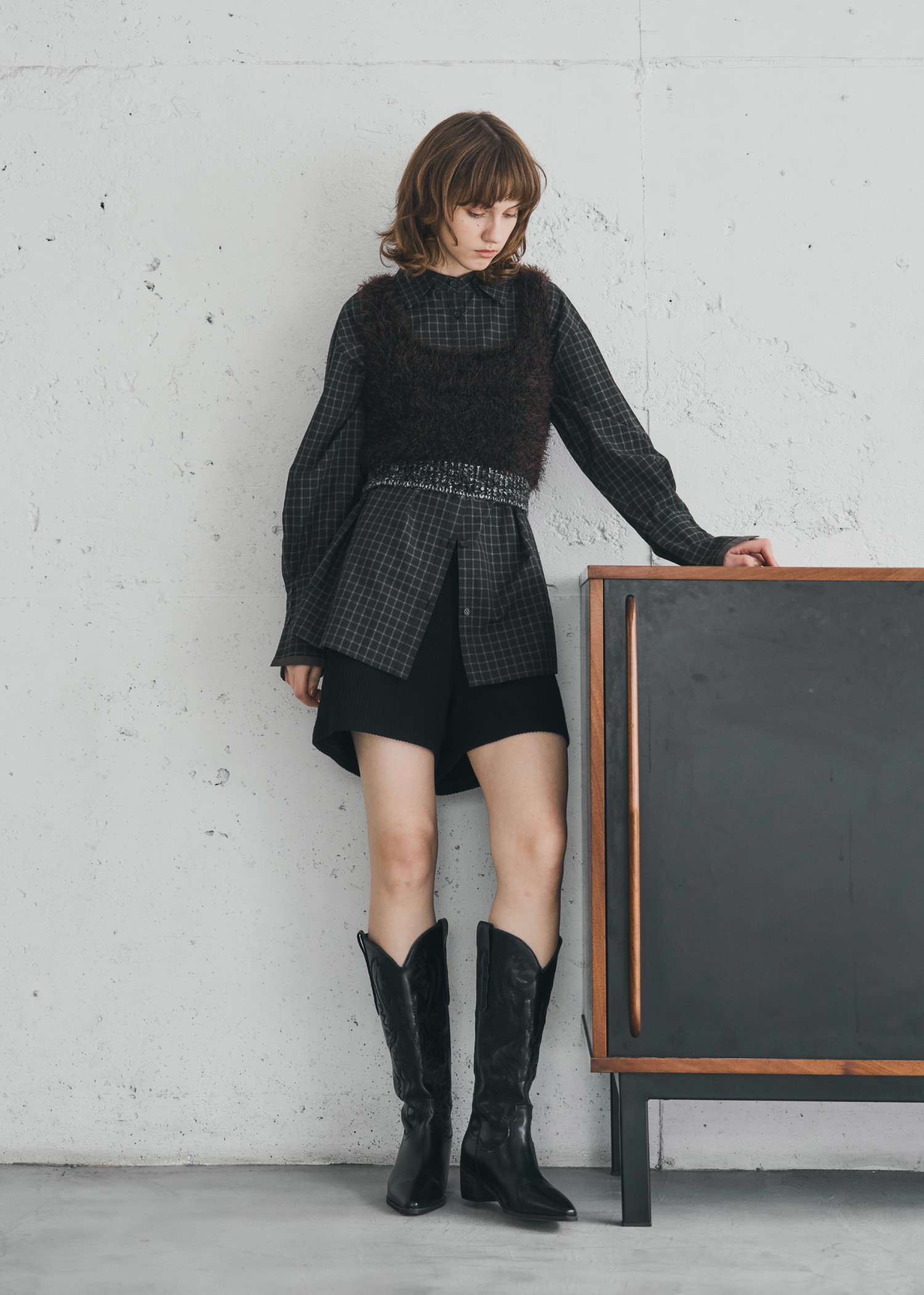 fancy yarn knit tank