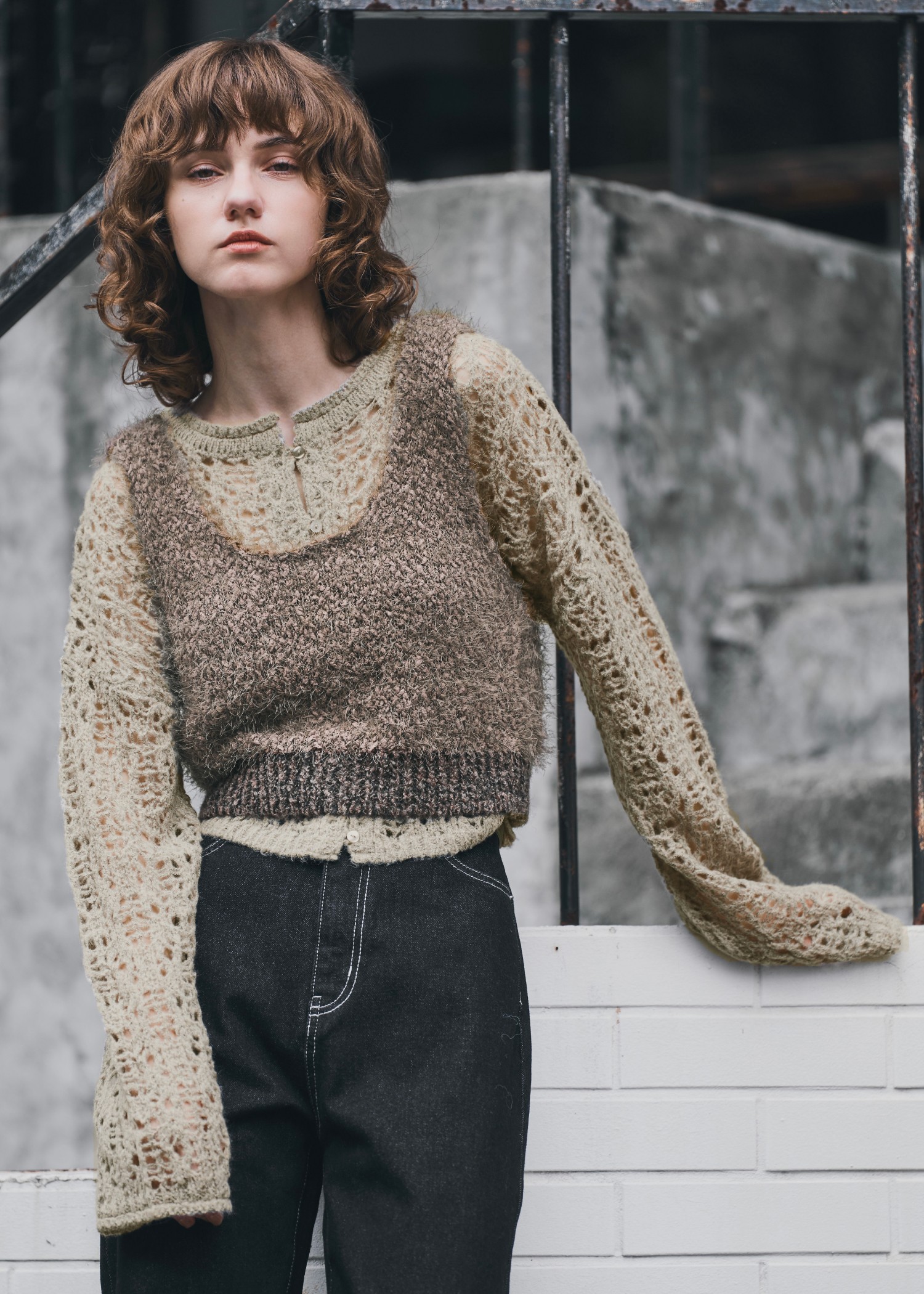 fancy yarn knit tank