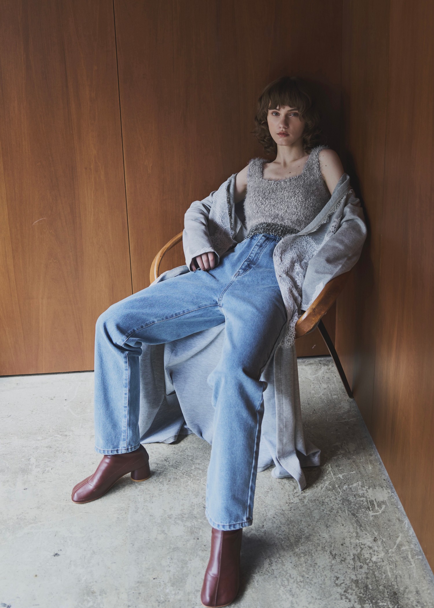 fancy yarn knit tank