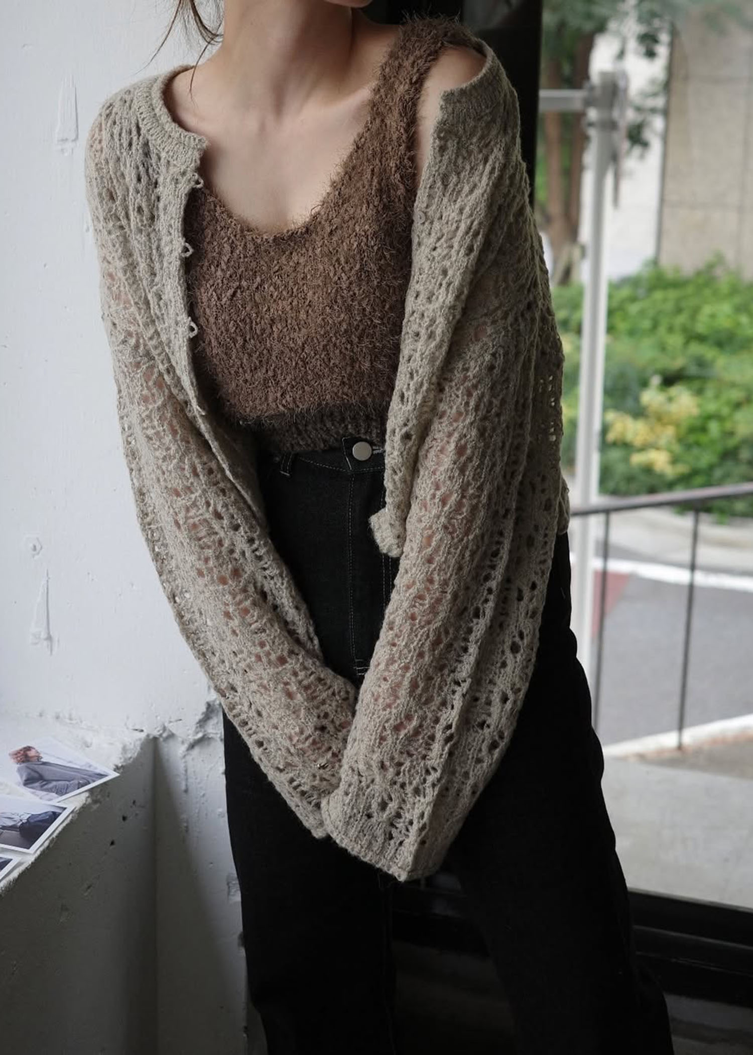 fancy yarn knit tank