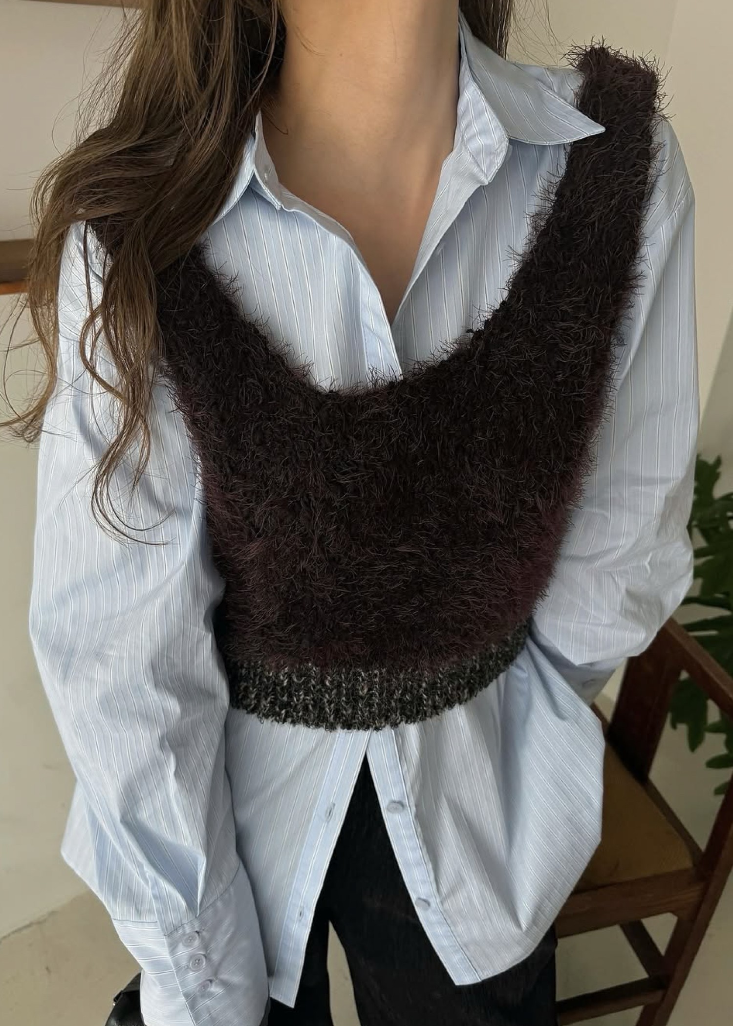 fancy yarn knit tank