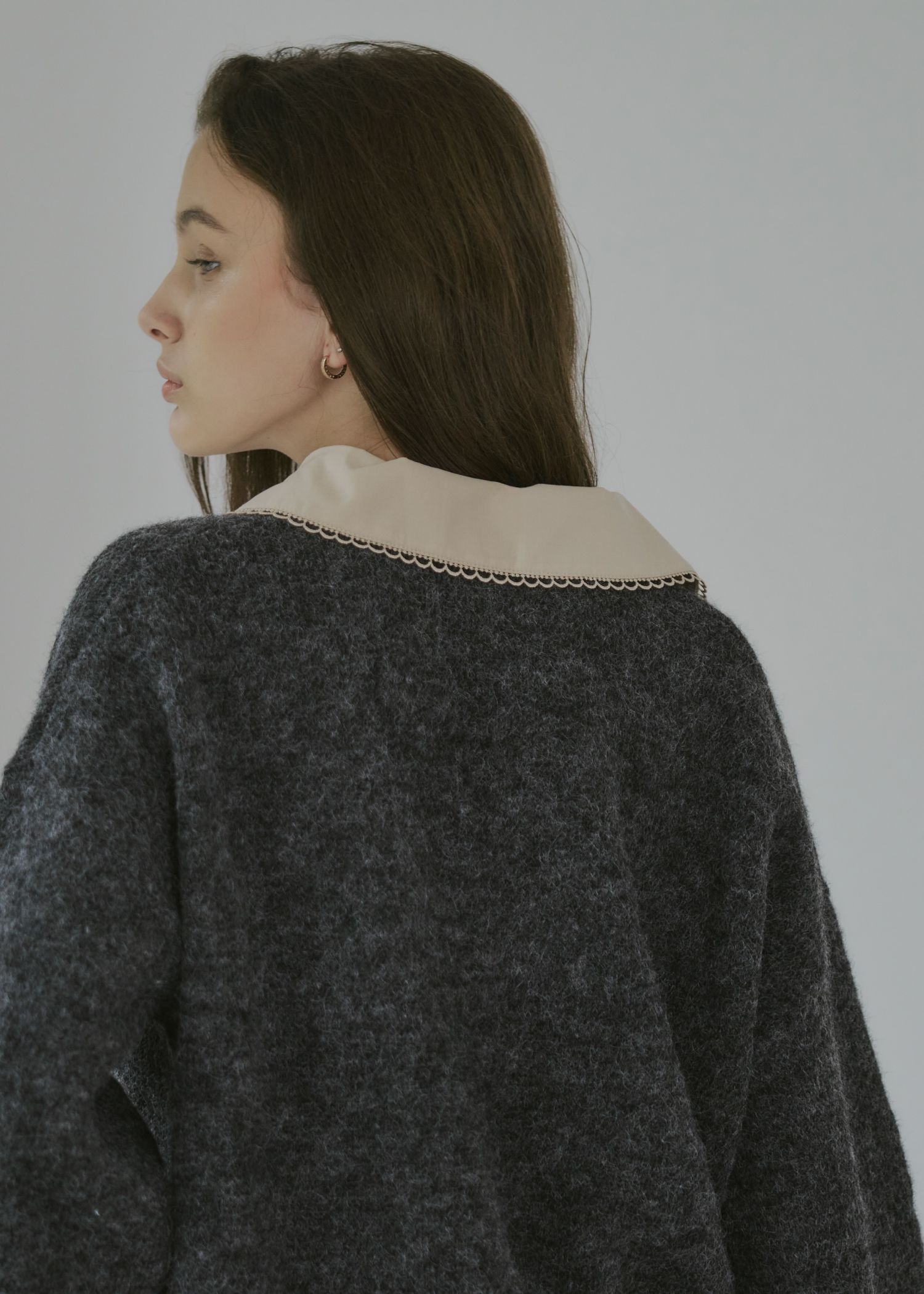 pin tuck shirt docking knit