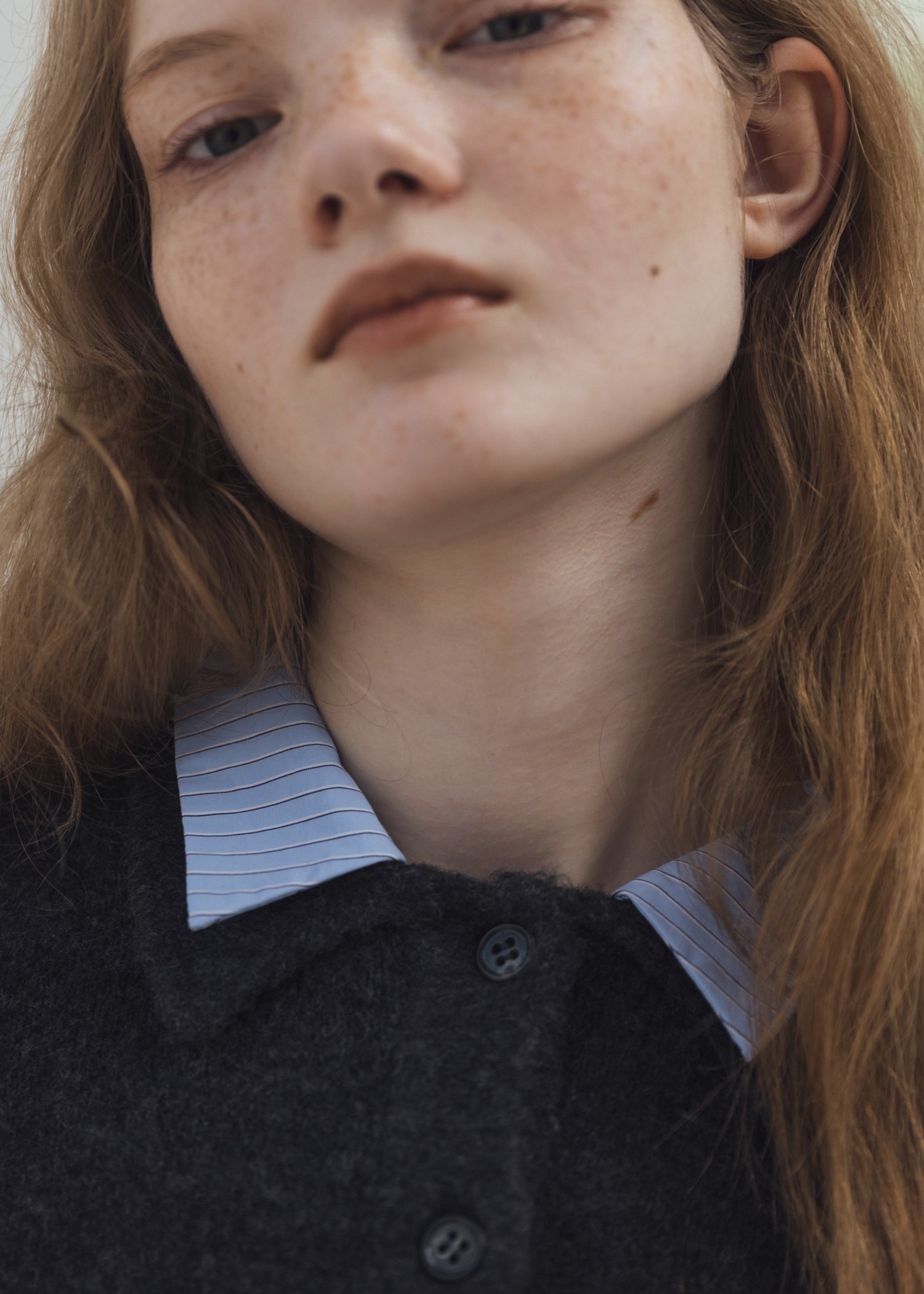 shirt docking pleats frill cuffs knit CD