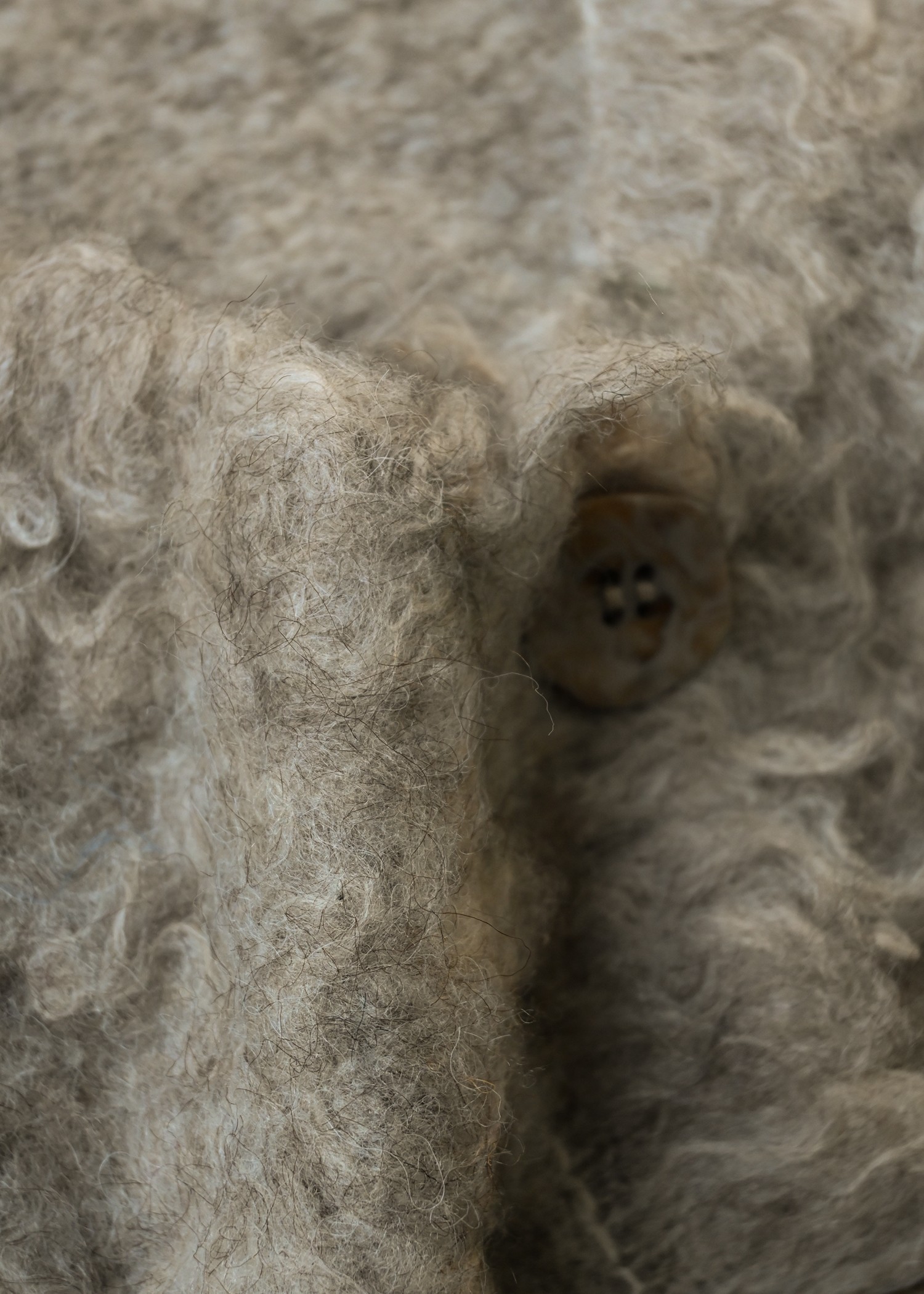 brushed lightly reversible knit cardigan