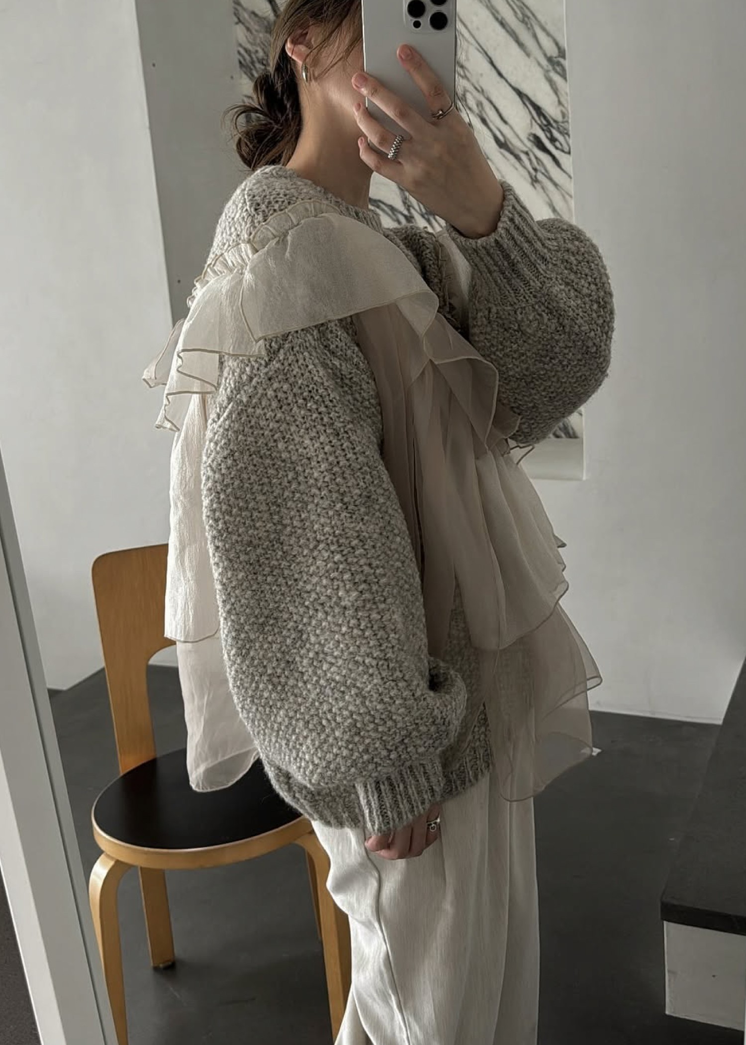 極美品♡ HYEON パンプキンニット いちごみるく サイズフリー ウール 極美品♡ HYEON パンプキンニット いちごみるく サイズフリー