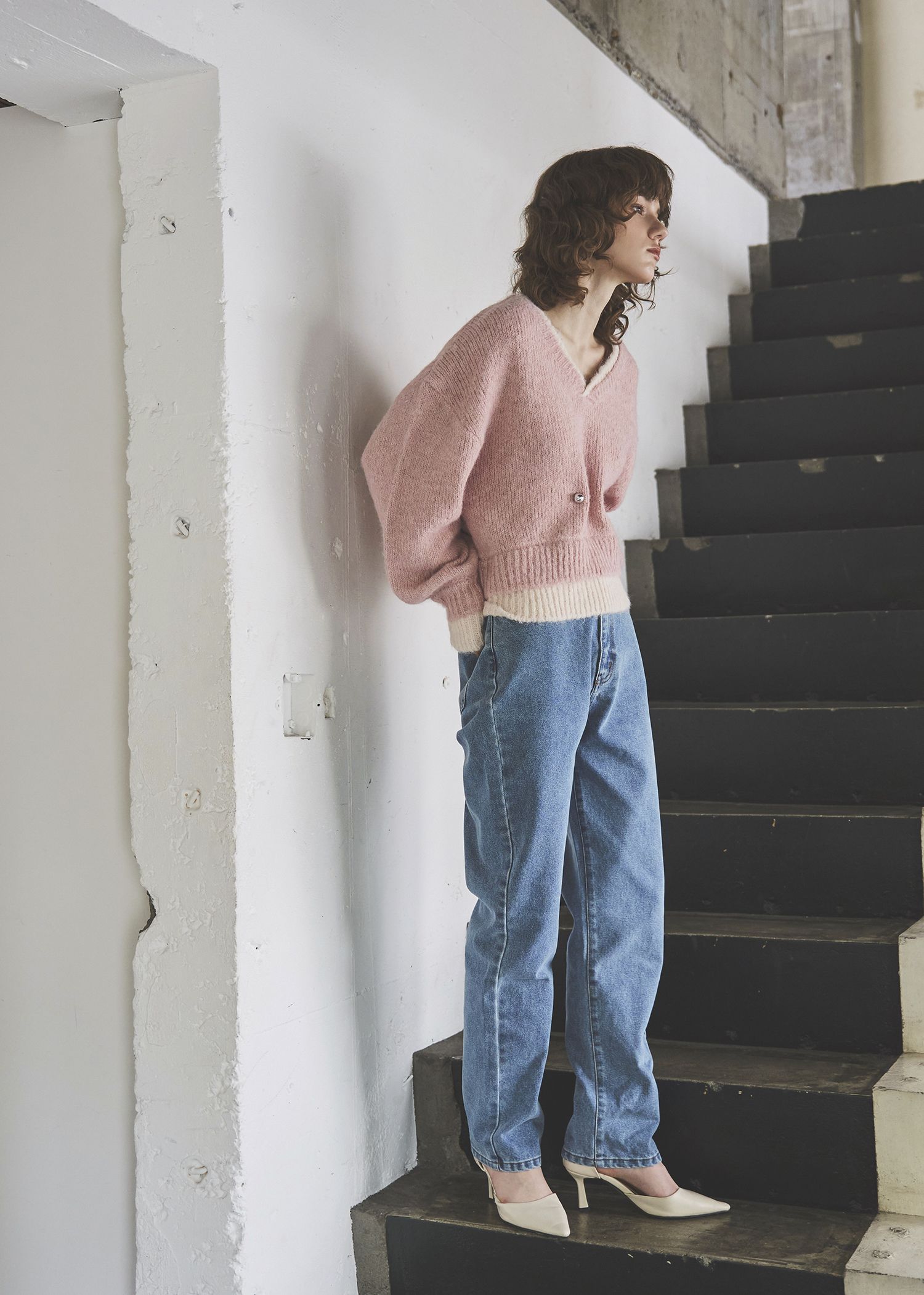 double rib layered like broach knit