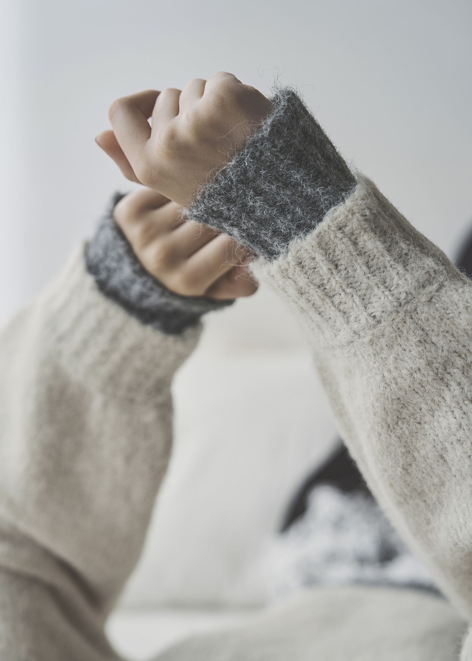 double rib layered like broach knit