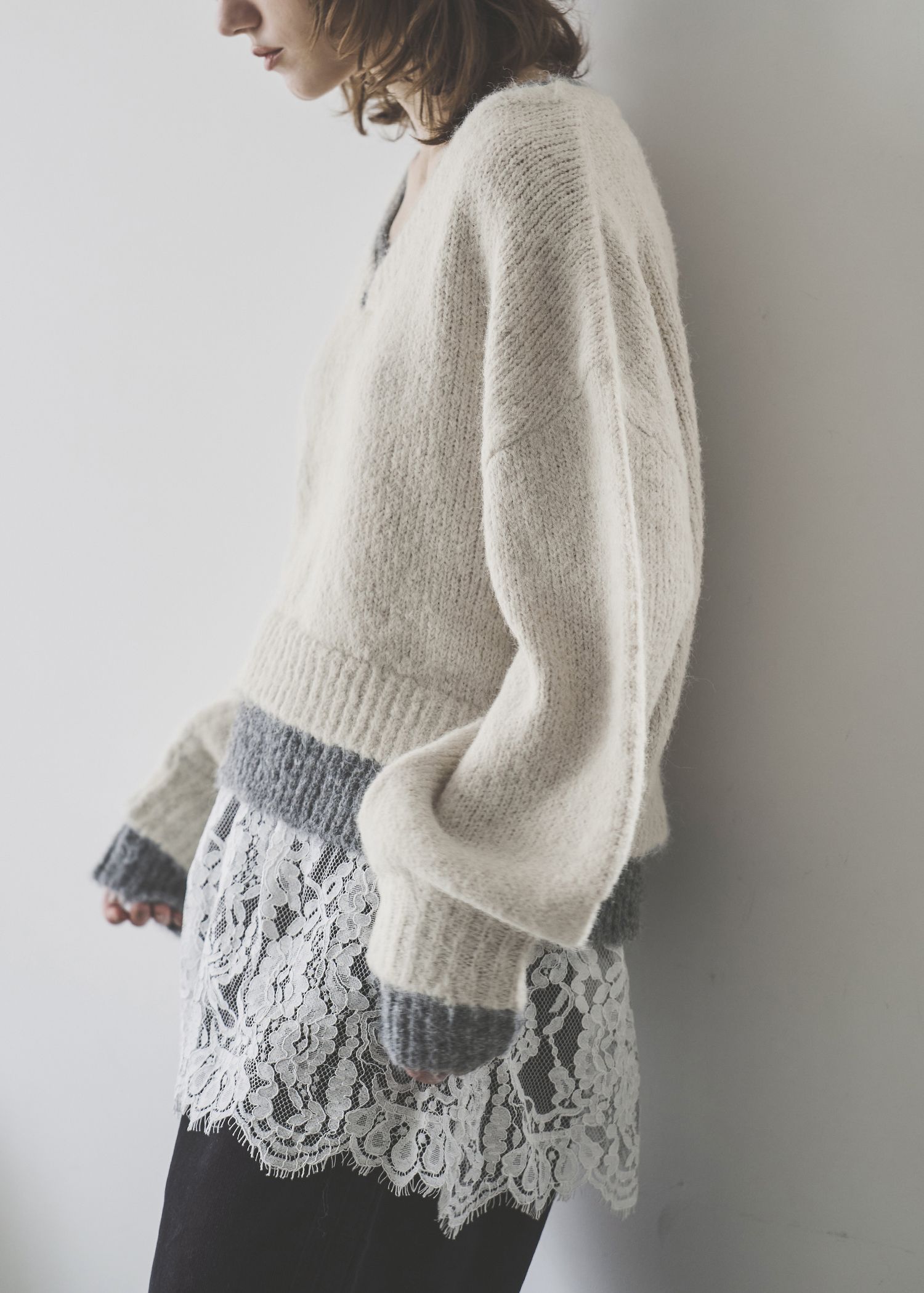 double rib layered like broach knit