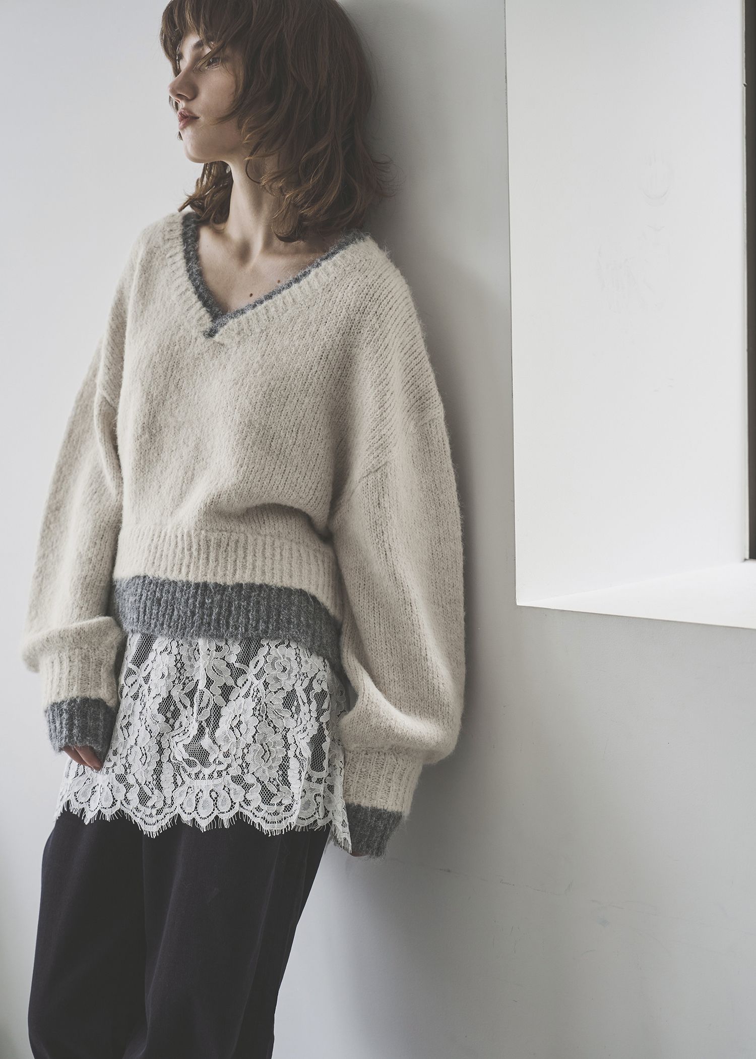 double rib layered like broach knit