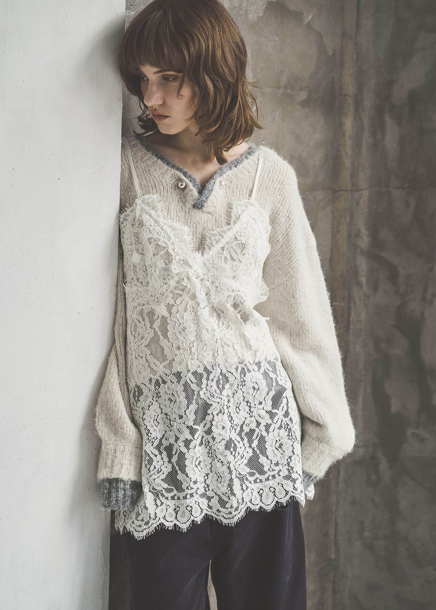 double rib layered like broach knit