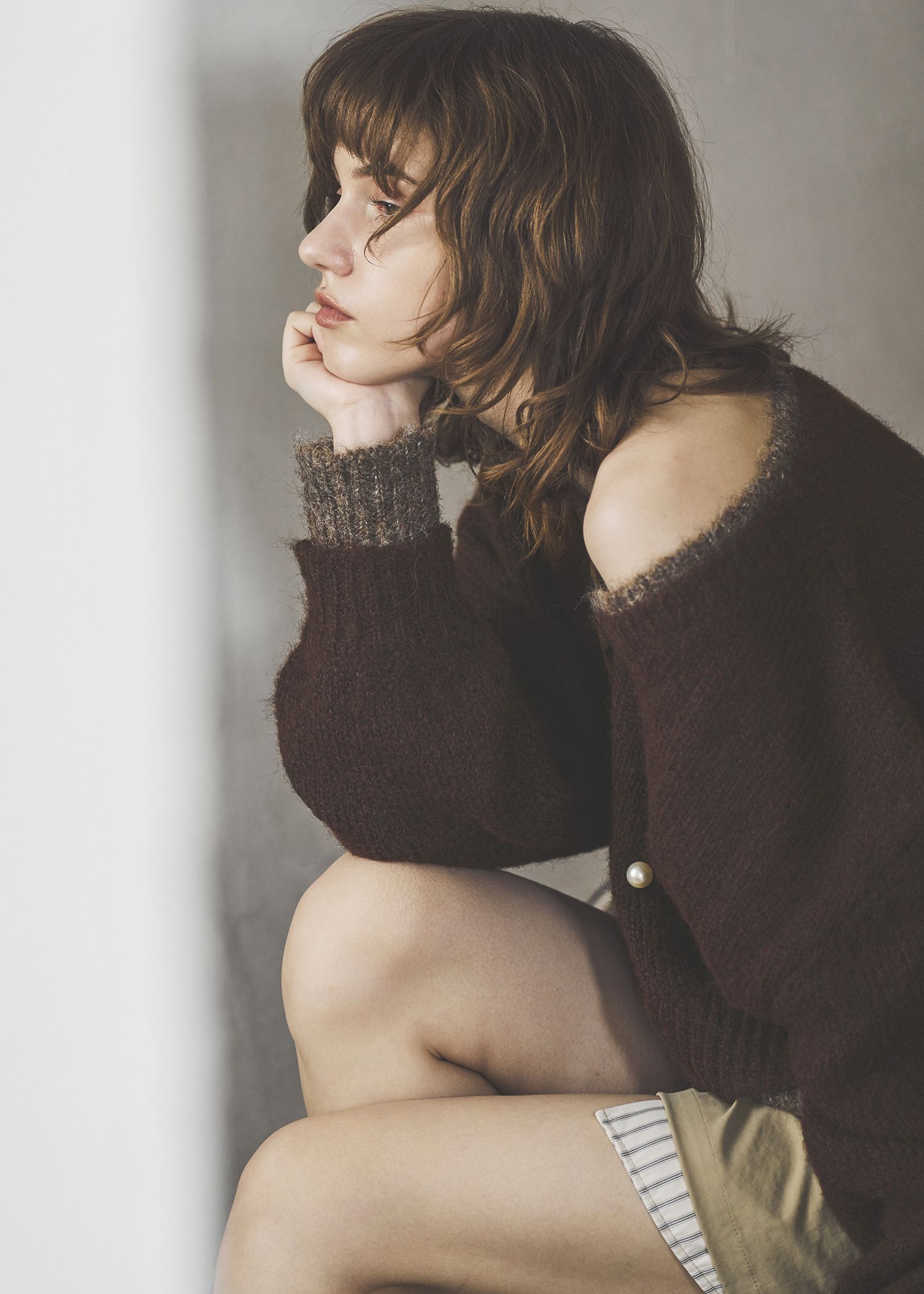 double rib layered like broach knit