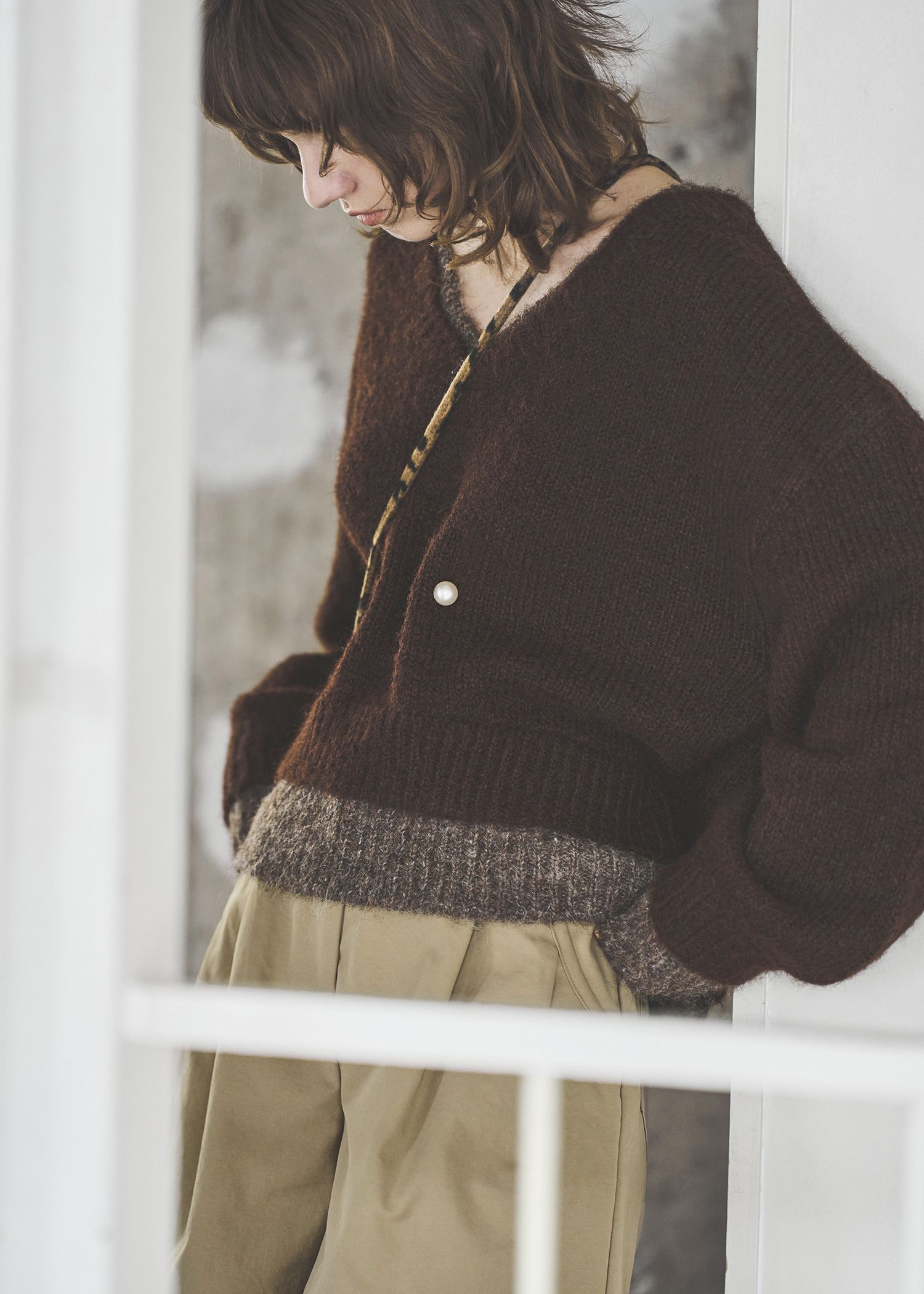 double rib layered like broach knit