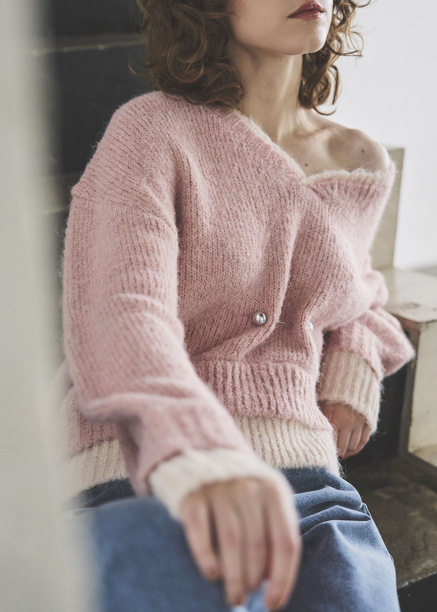 double rib layered like broach knit