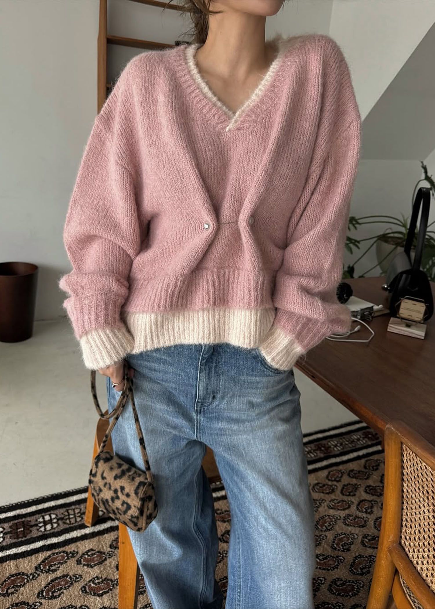 double rib layered like broach knit