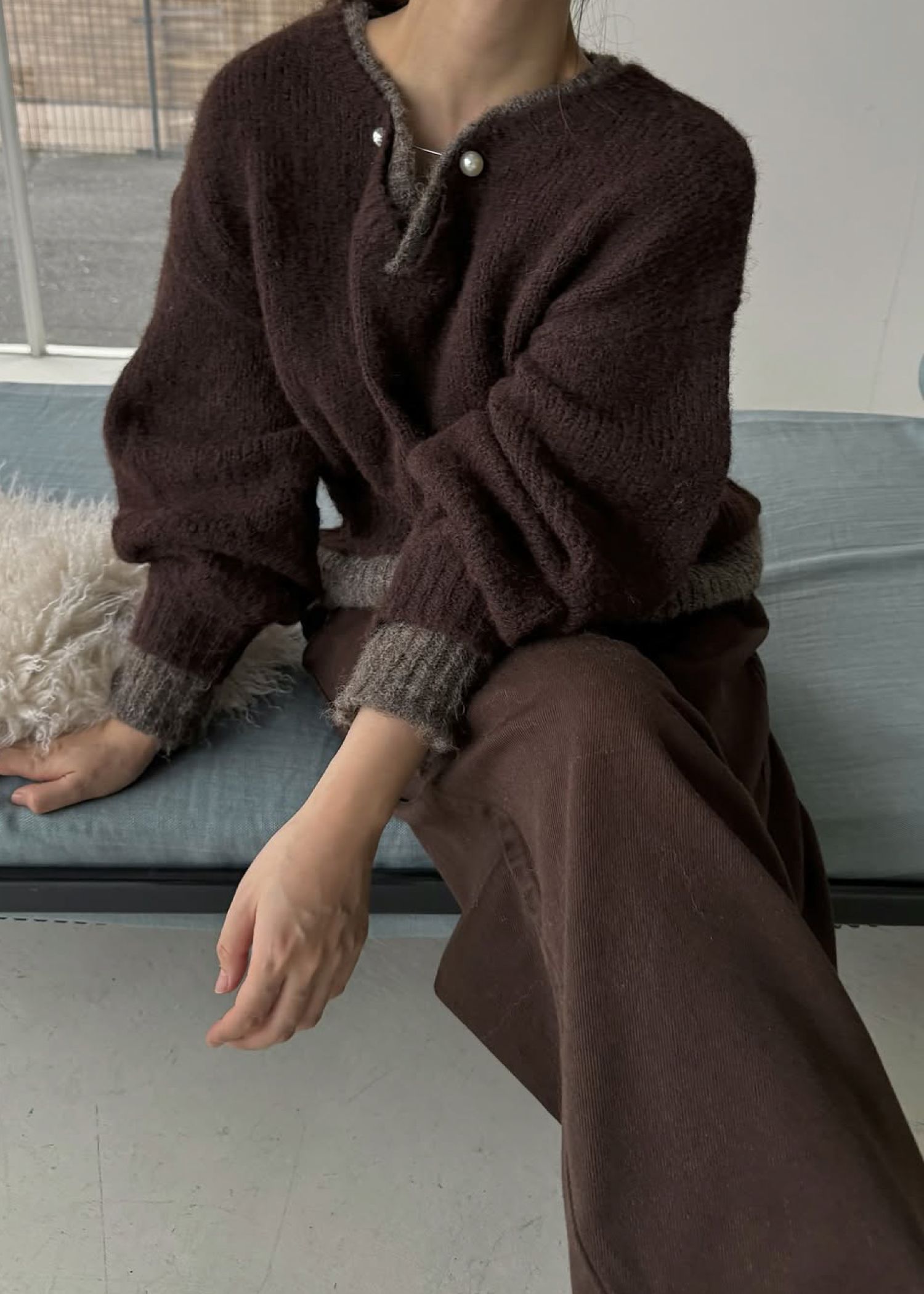 double rib layered like broach knit