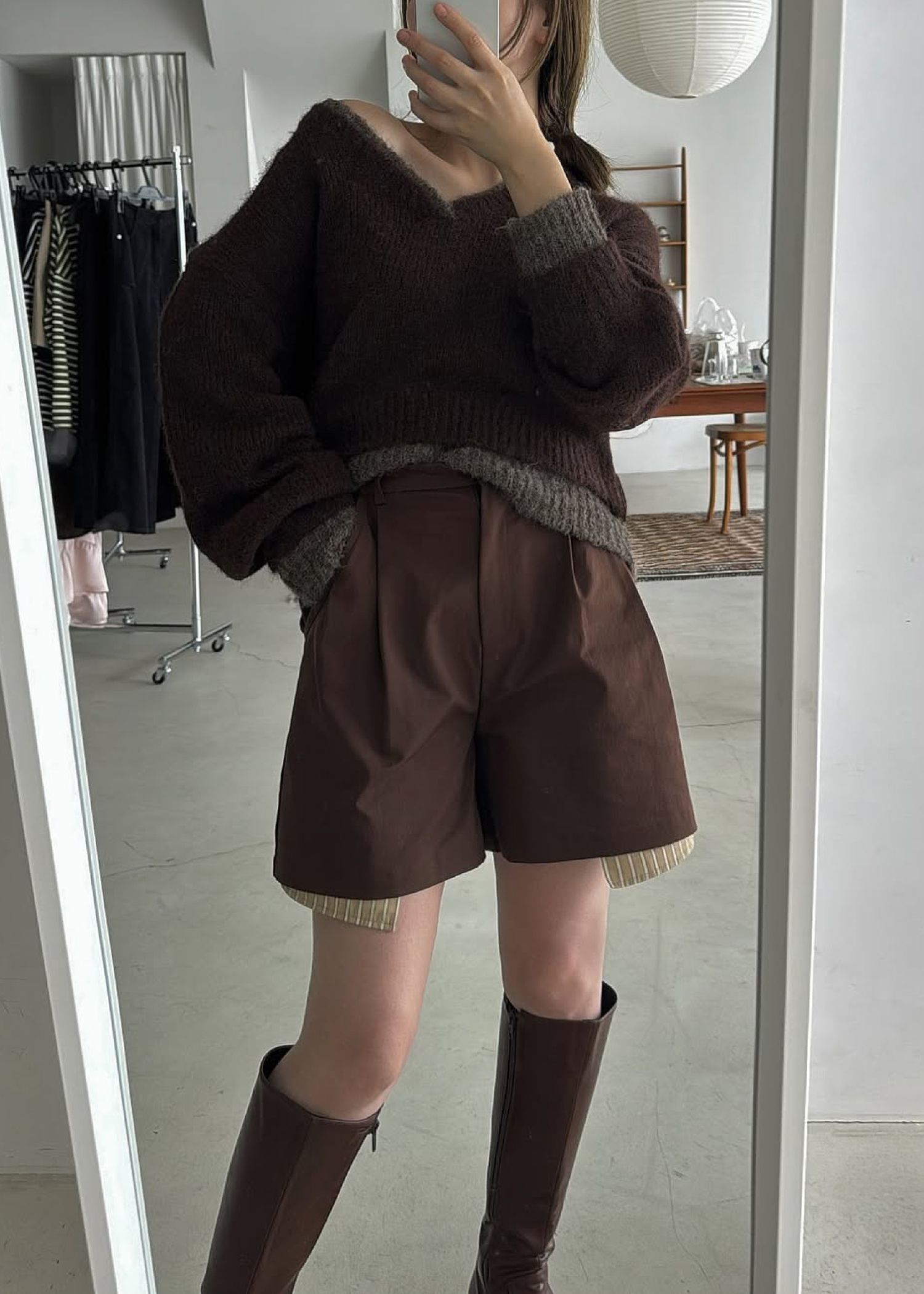 double rib layered like broach knit