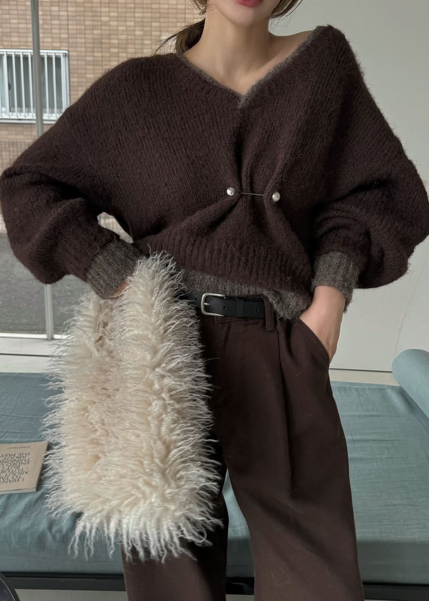 double rib layered like broach knit