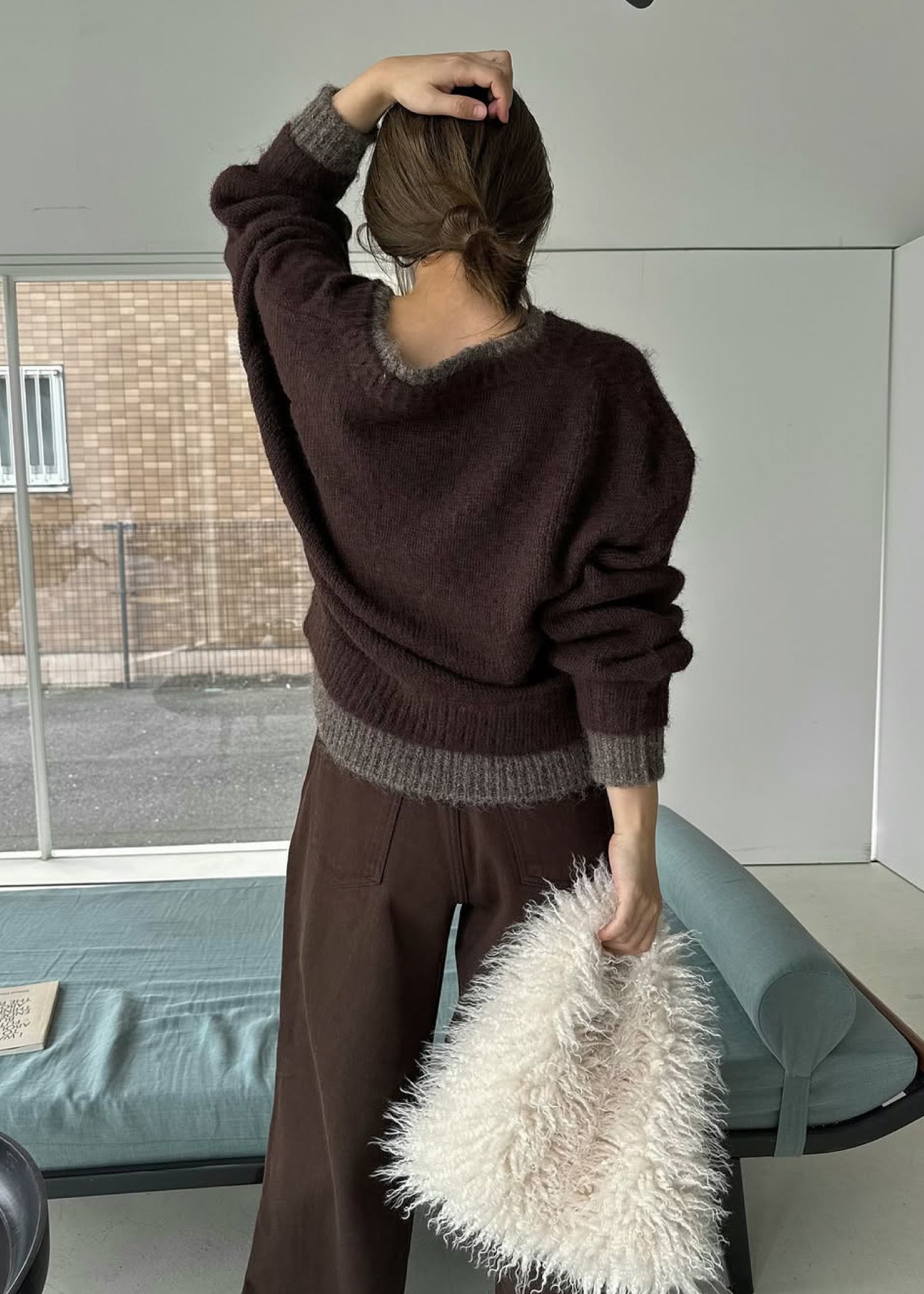 double rib layered like broach knit