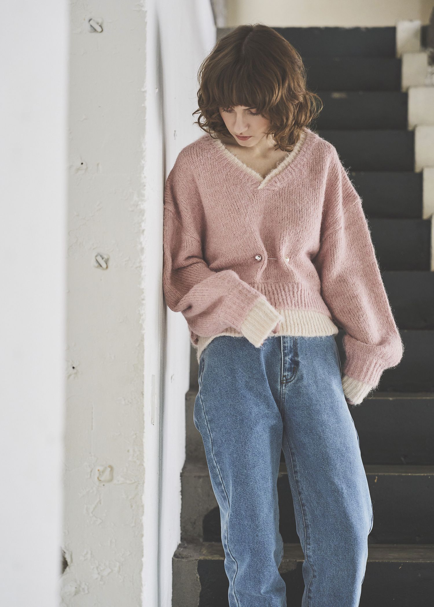 double rib layered like broach knit