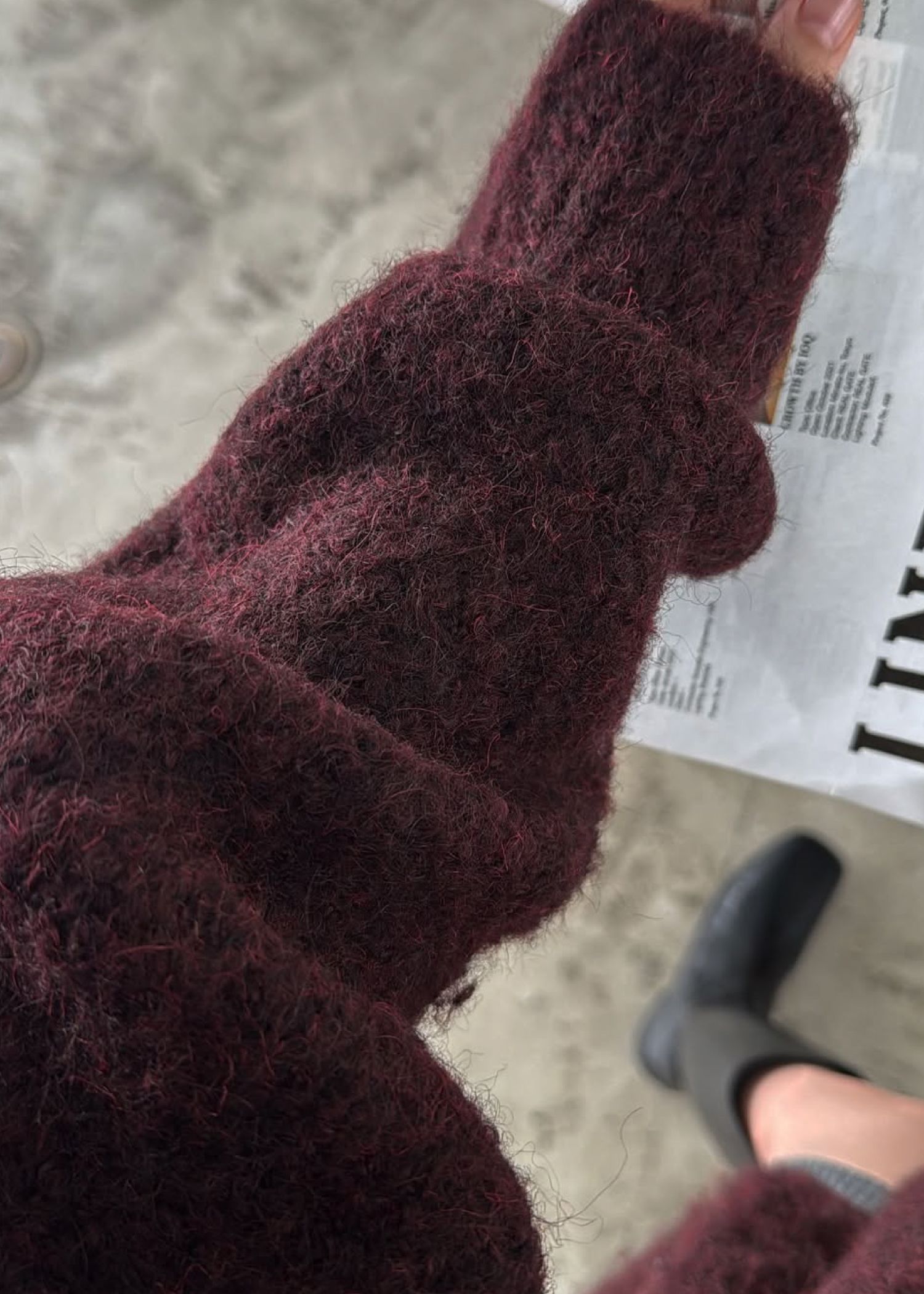 jacquard big silhouette knit