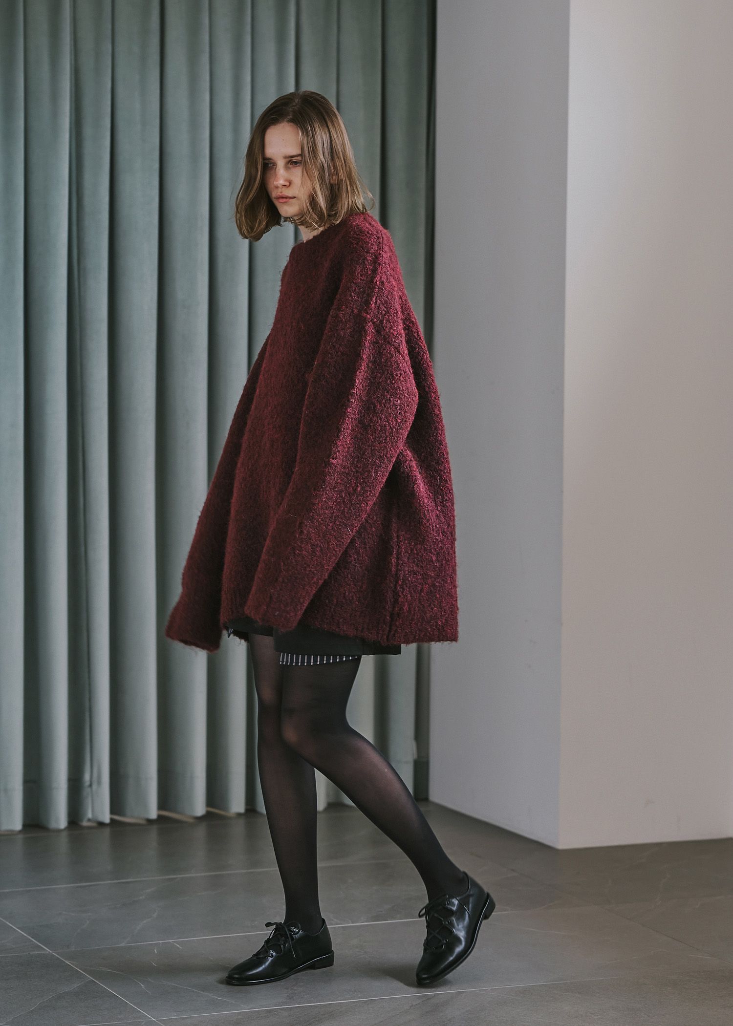 jacquard big silhouette knit