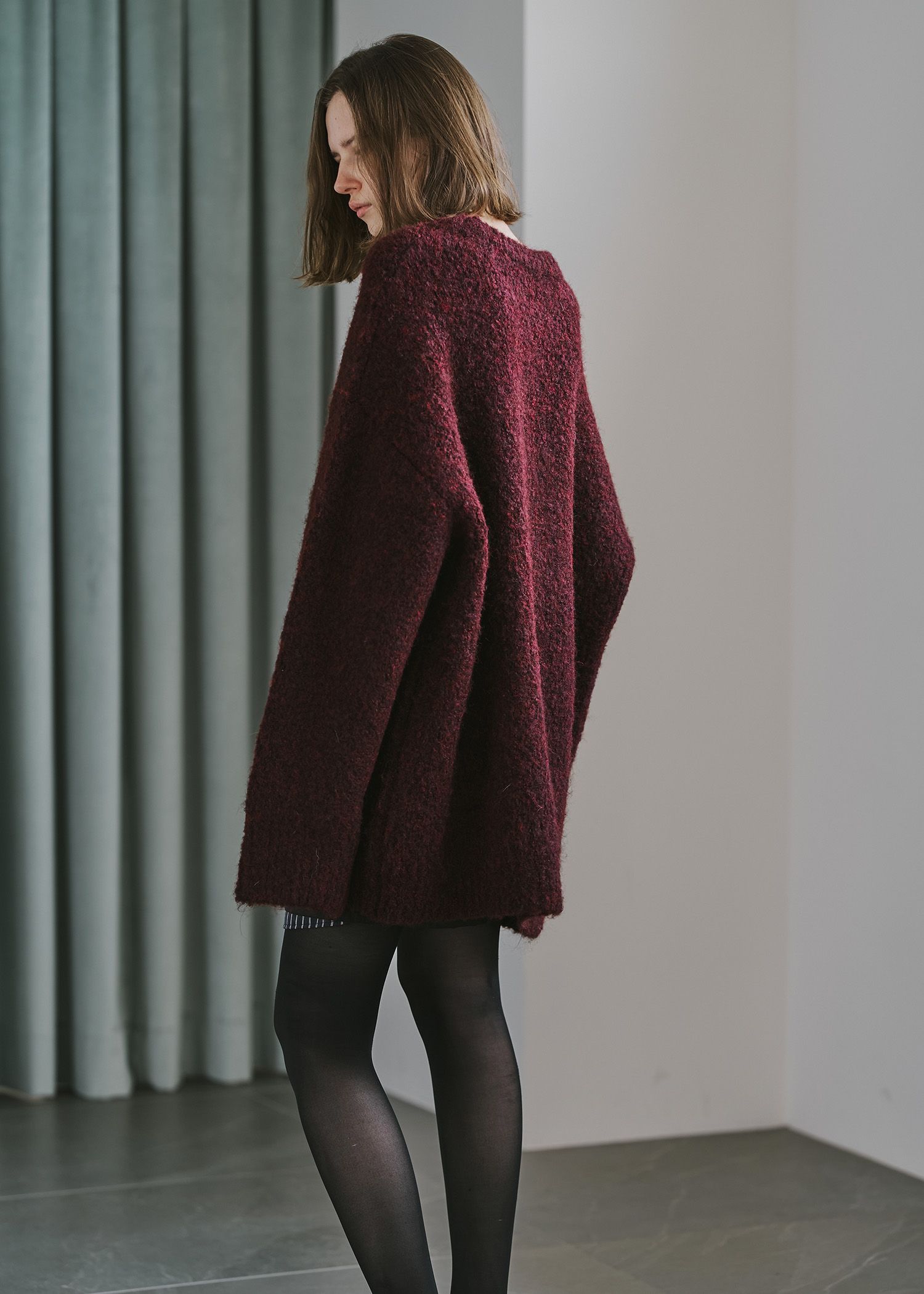 jacquard big silhouette knit
