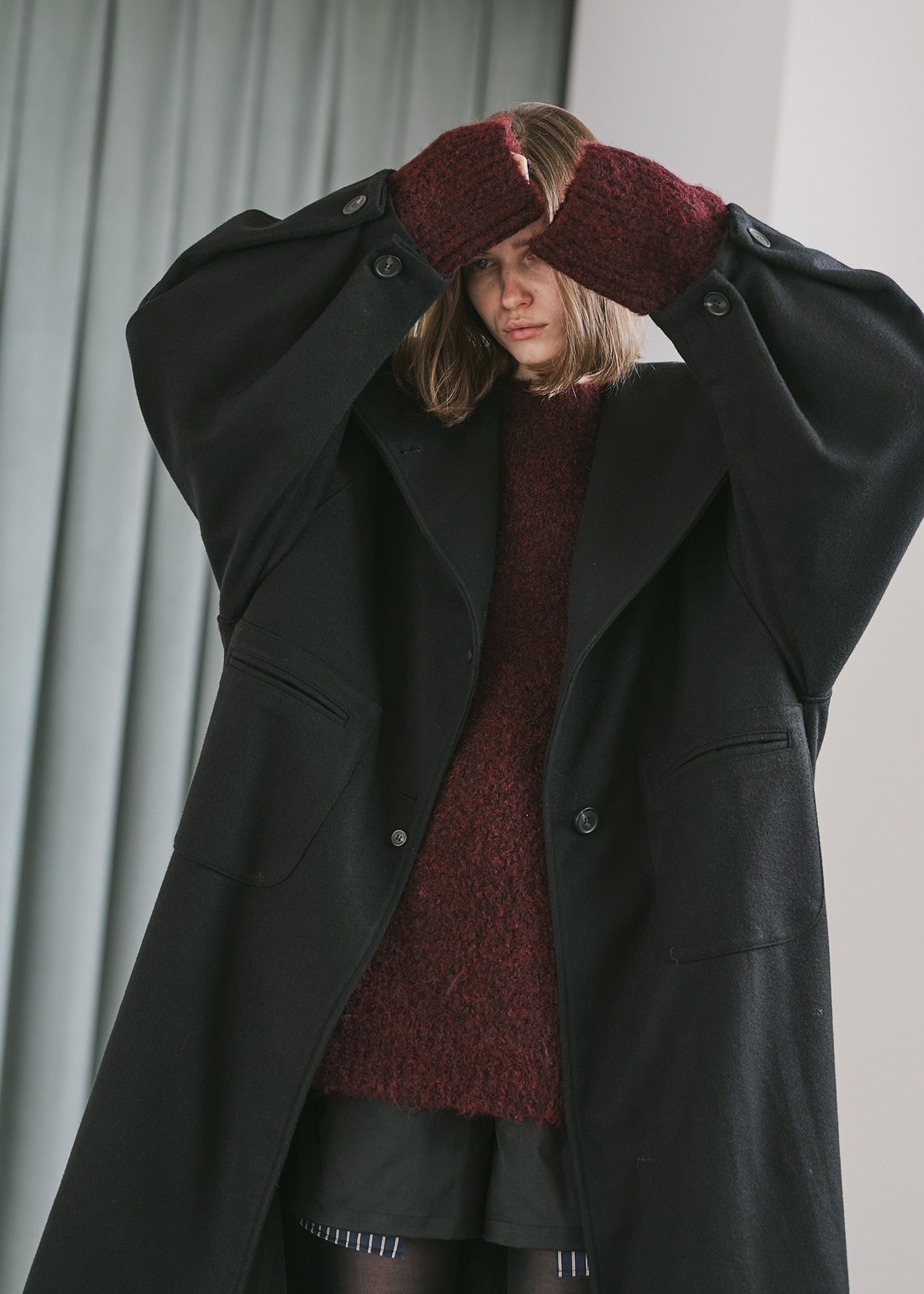 jacquard big silhouette knit