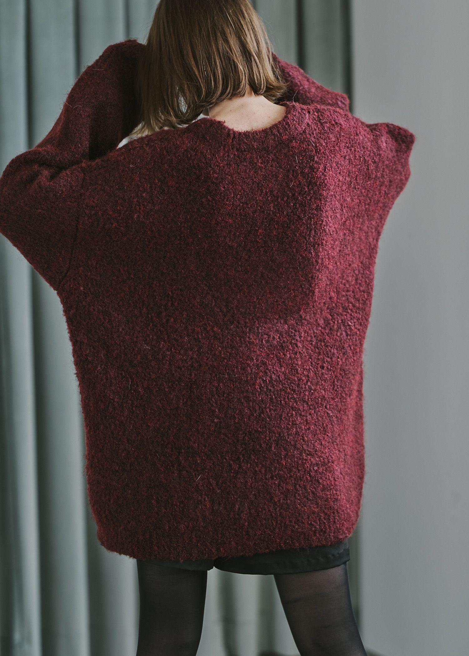 jacquard big silhouette knit