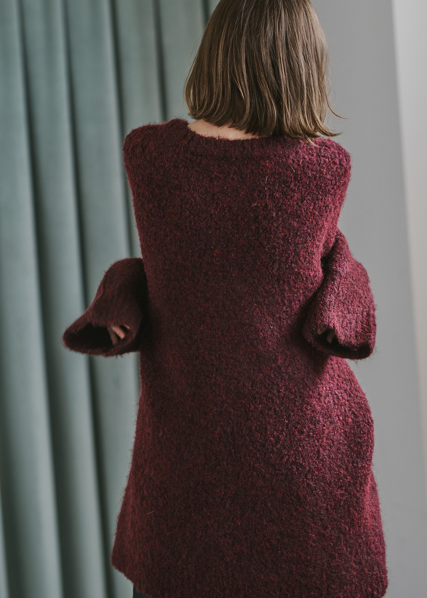 jacquard big silhouette knit