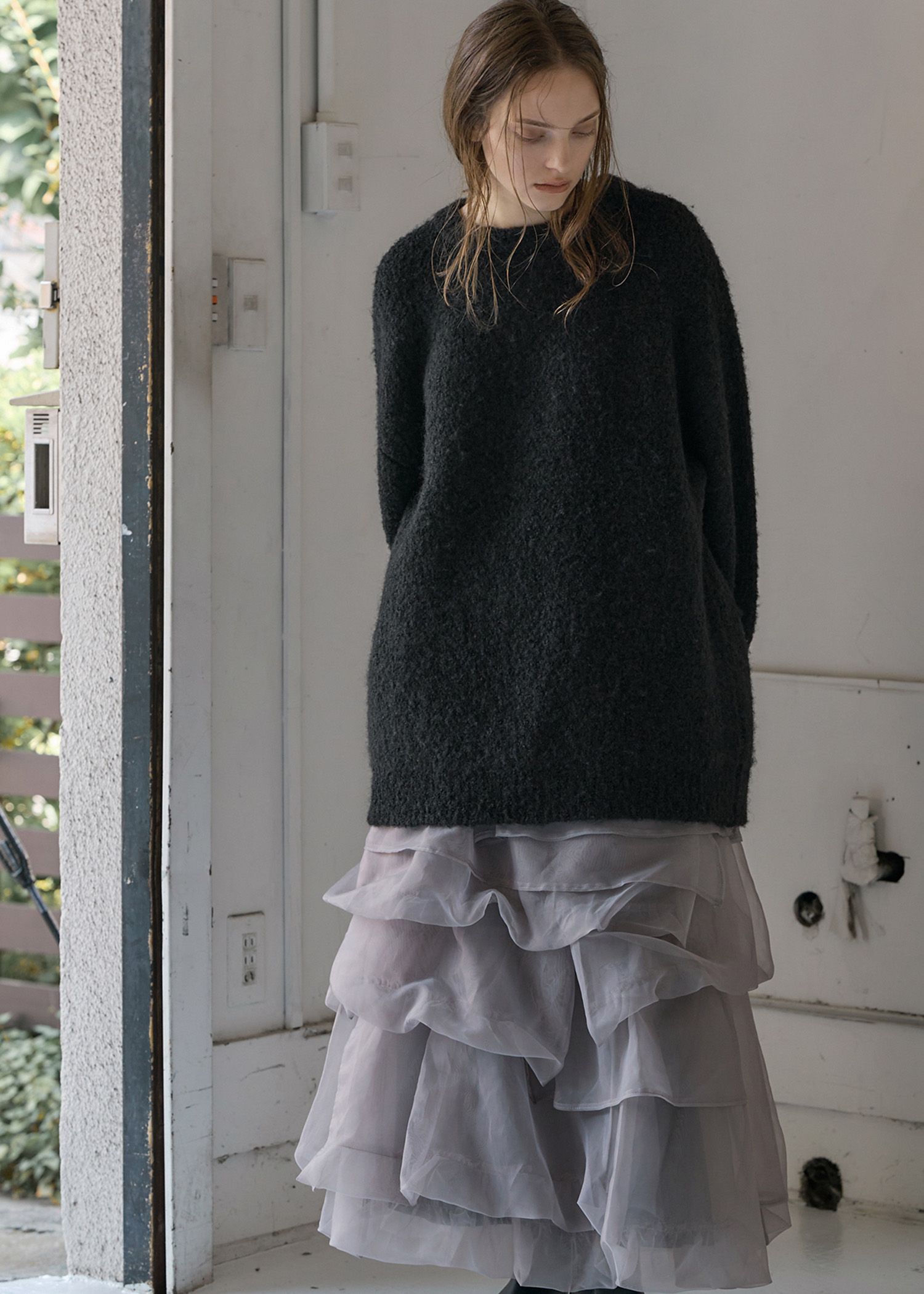 jacquard big silhouette knit