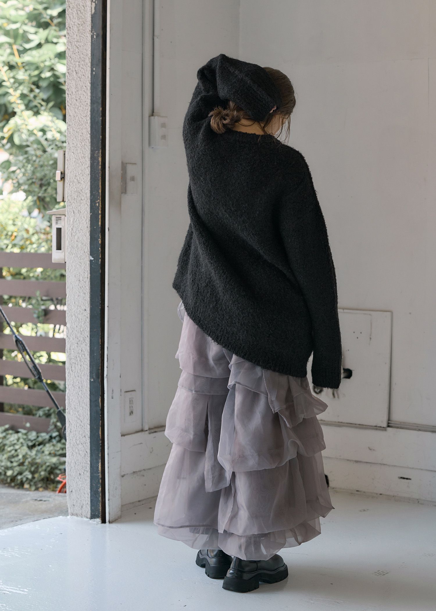 jacquard big silhouette knit