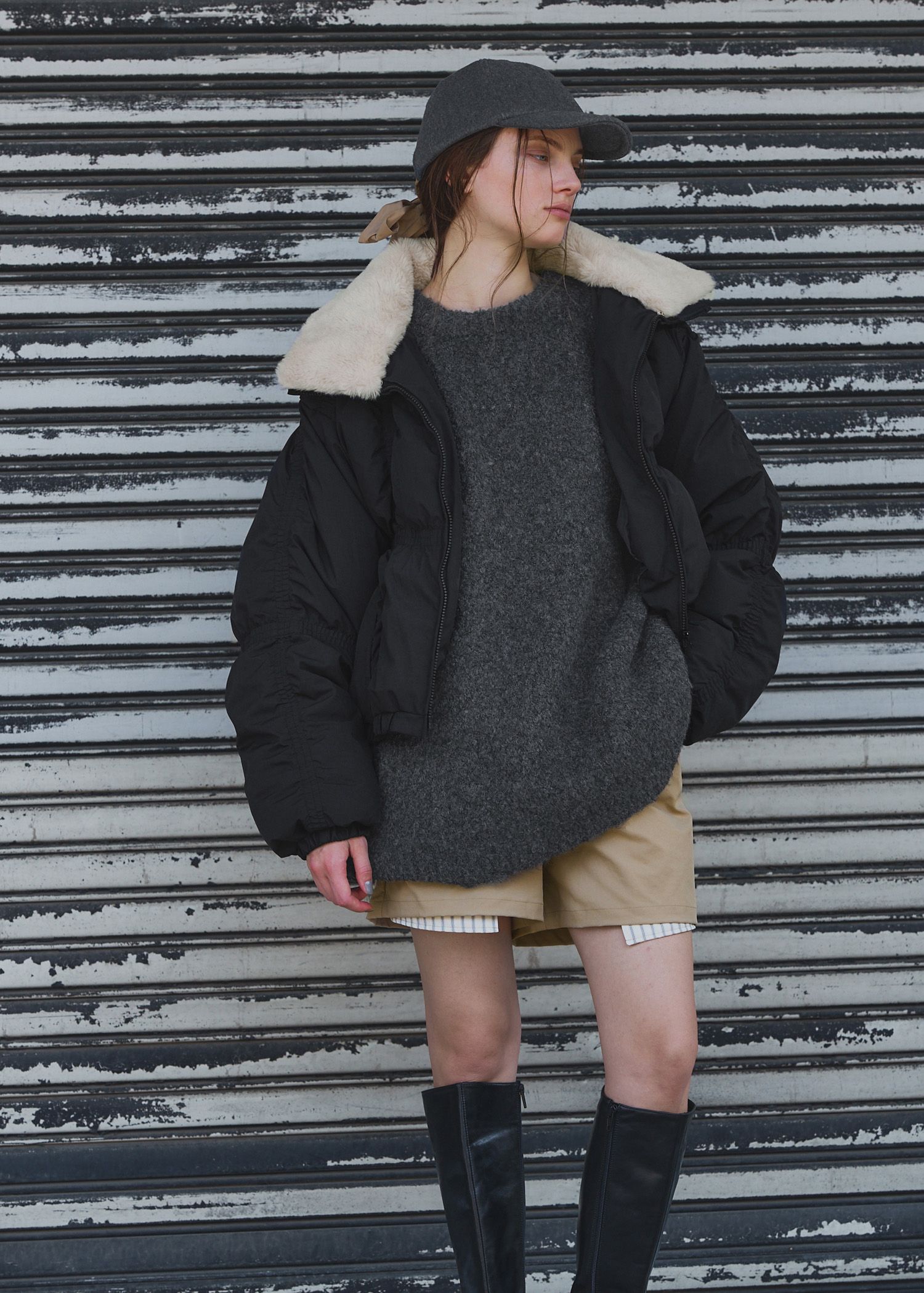 jacquard big silhouette knit