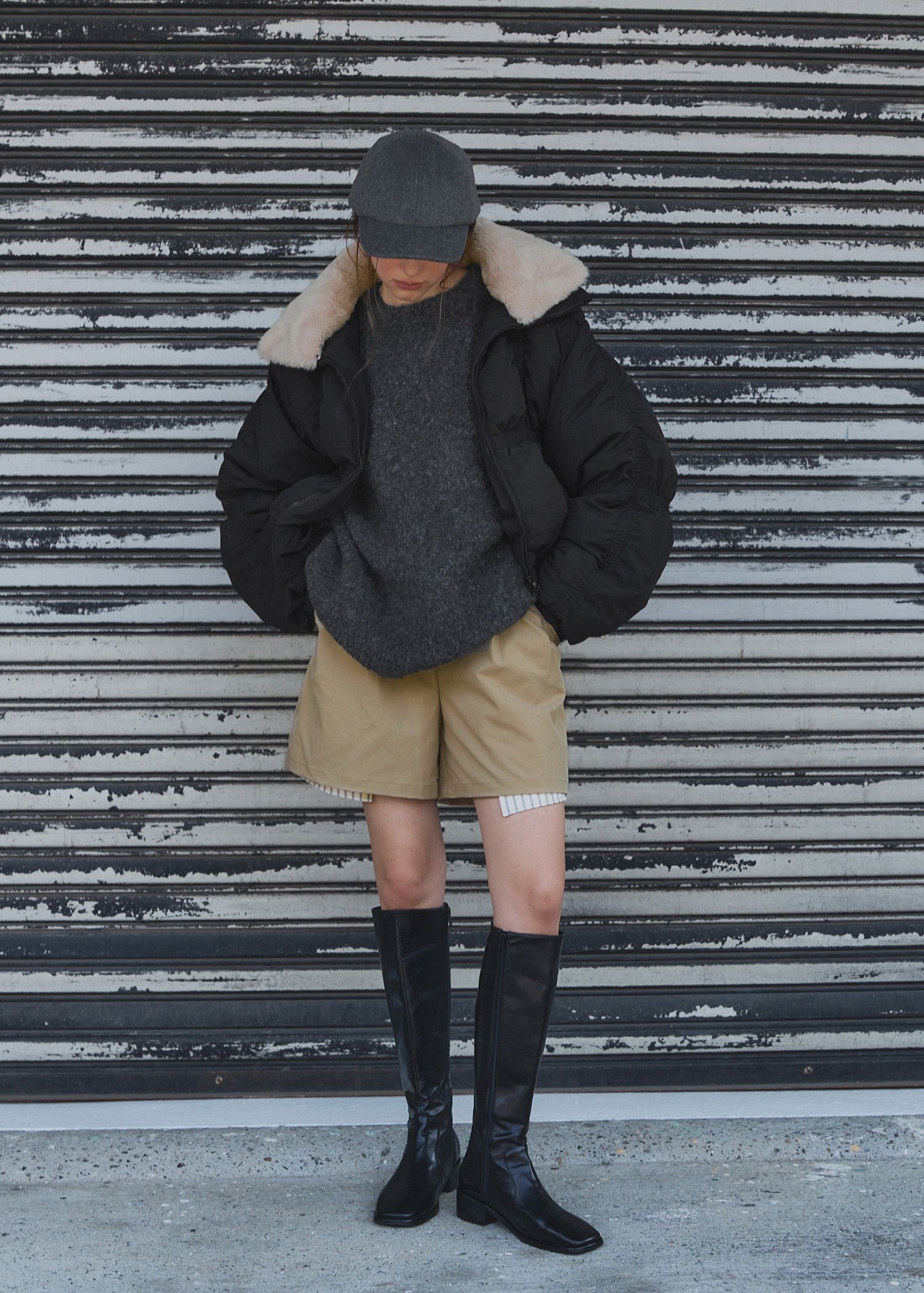 jacquard big silhouette knit