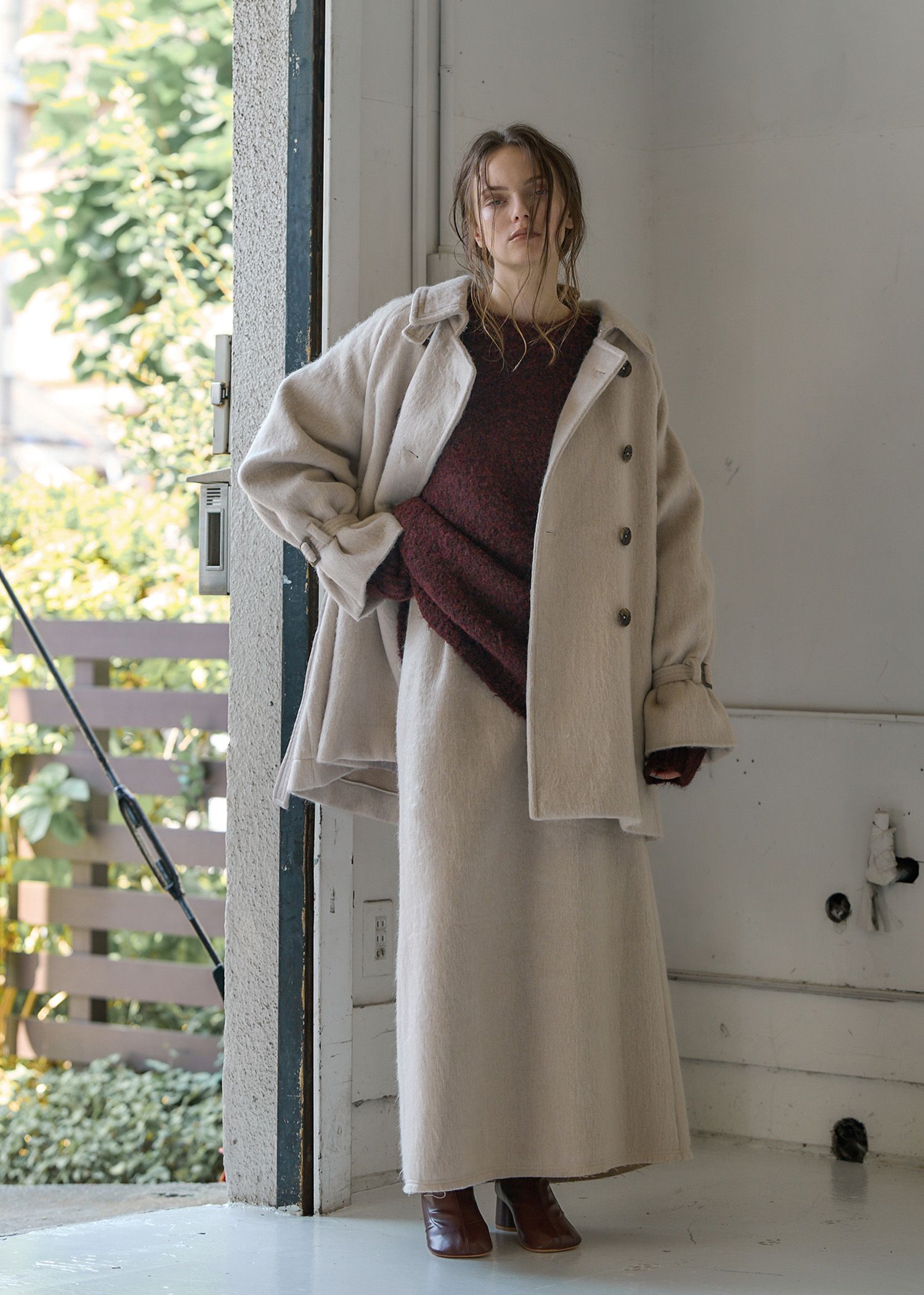 jacquard big silhouette knit