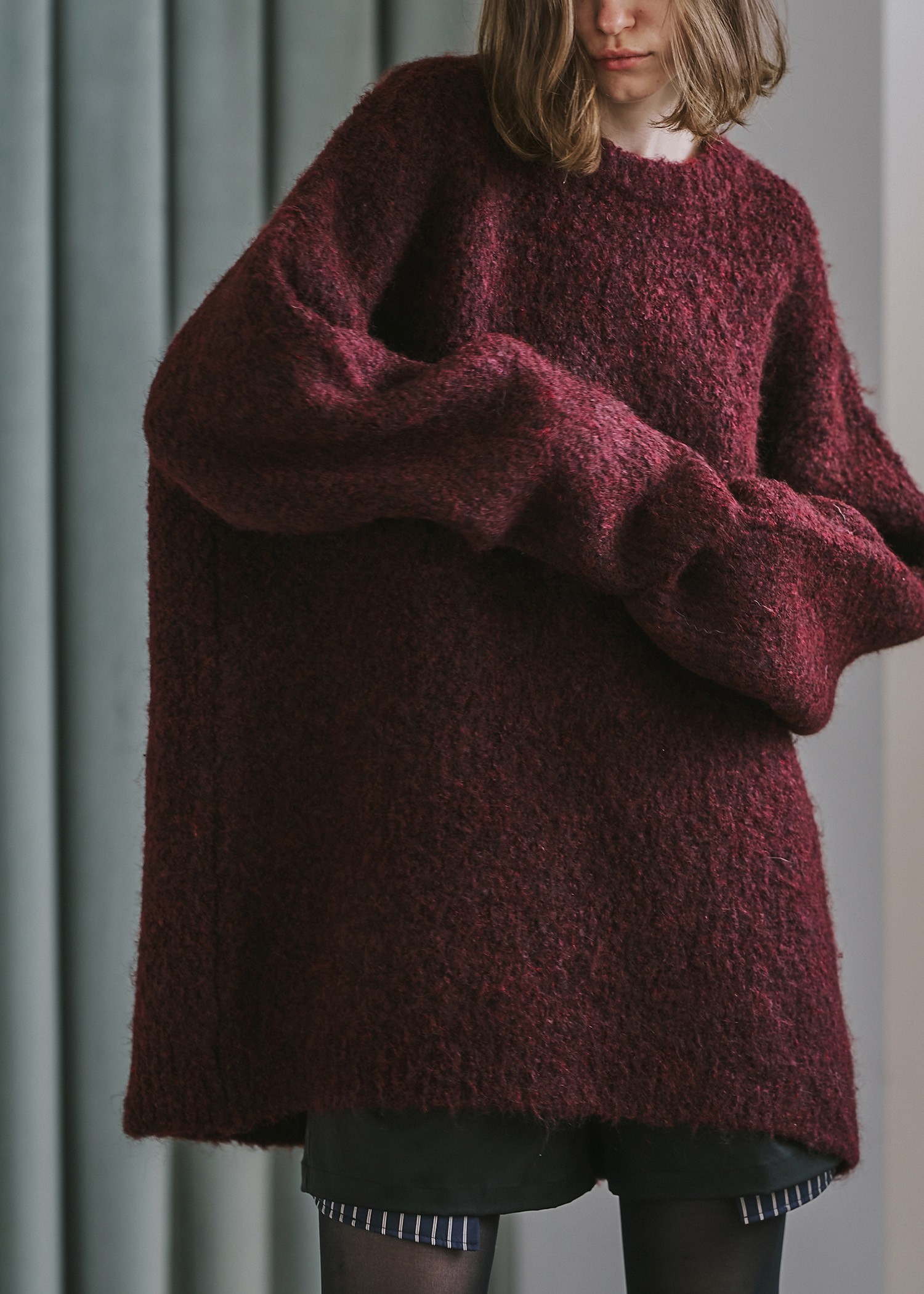 jacquard big silhouette knit