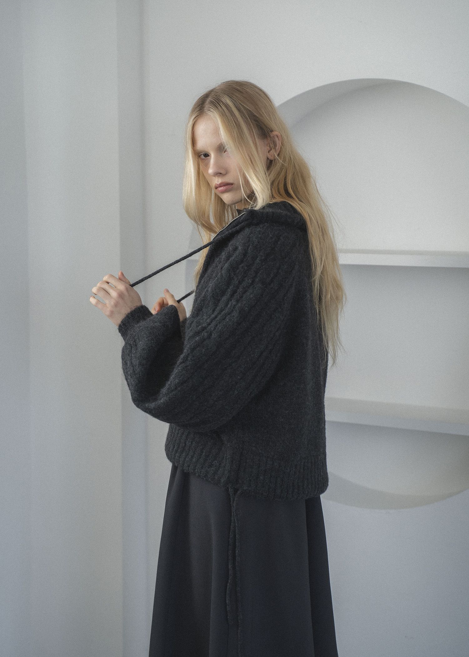 half zip cropped knit pullover